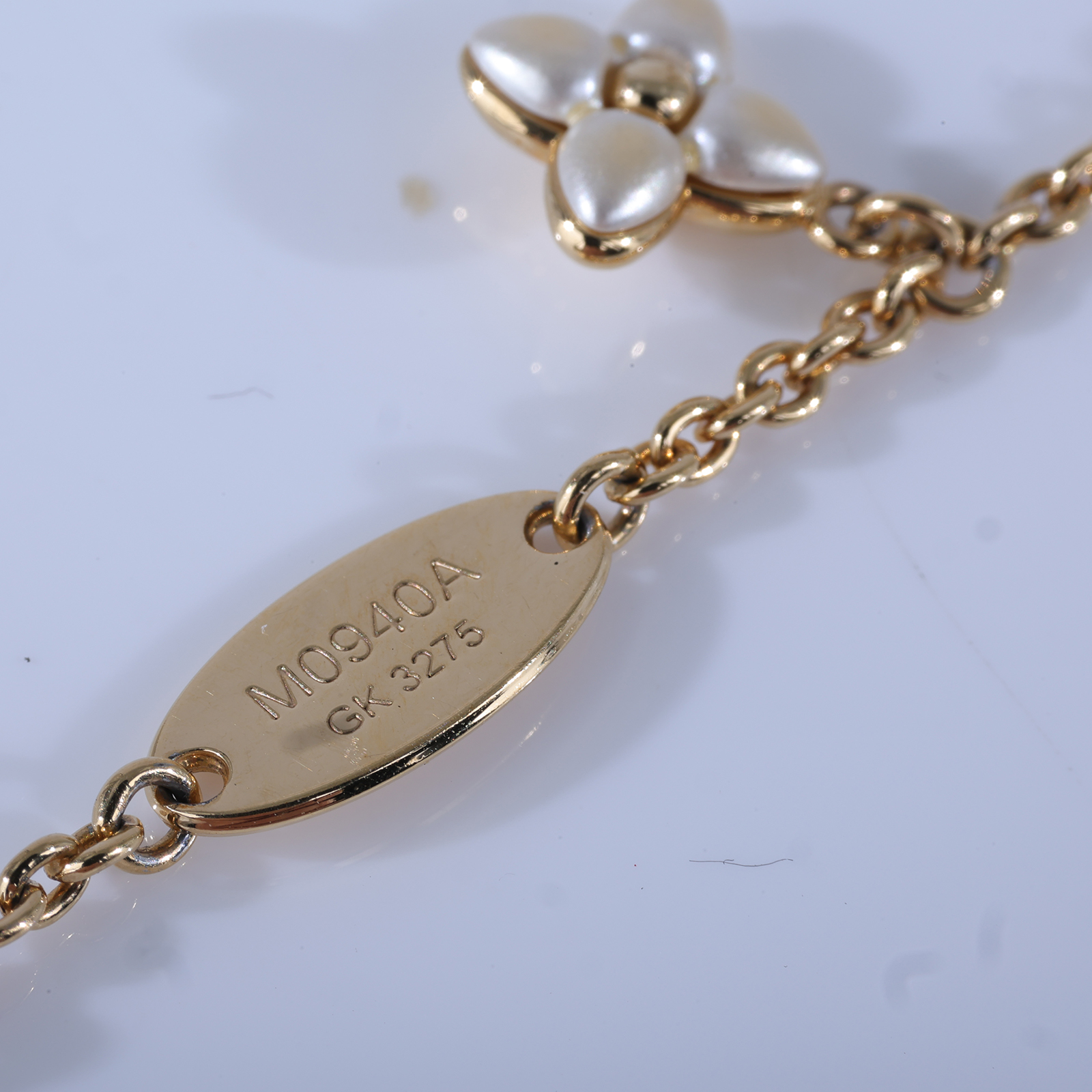 路易威登 LOUIS VUITTON LV Floragram 手鐲 M0940A 白色Floragram 手鍊 無附屬品