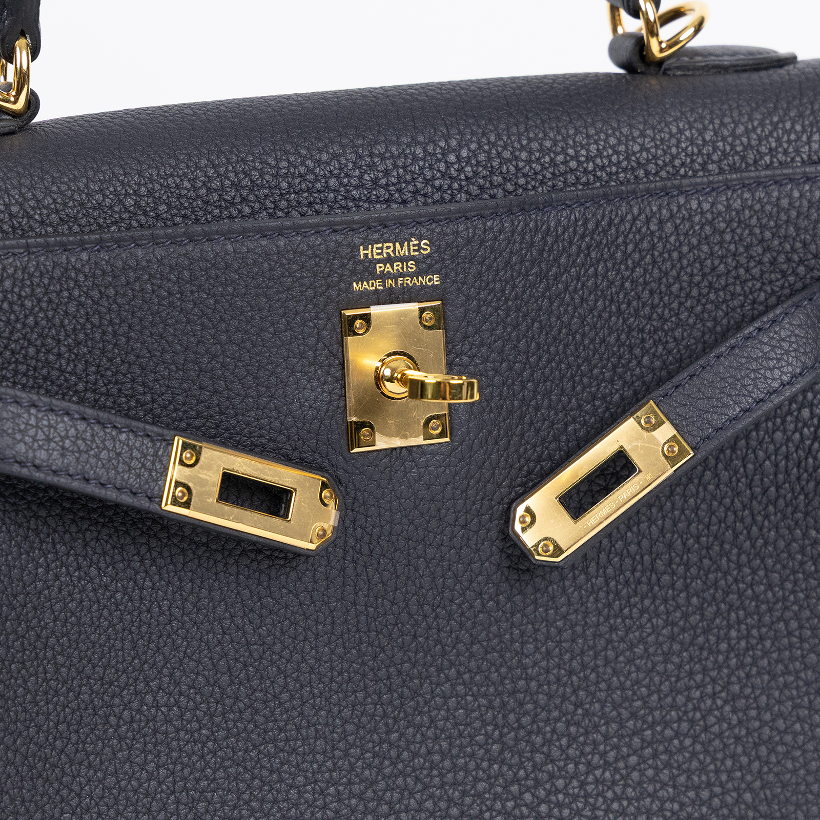 愛馬仕 Hermes Kelly II Sellier 凱莉包 25 金色五金 深海藍色 H084323CCAB /BHT784CH  原廠盒子/防塵袋/背帶2/鎖組/購買證明