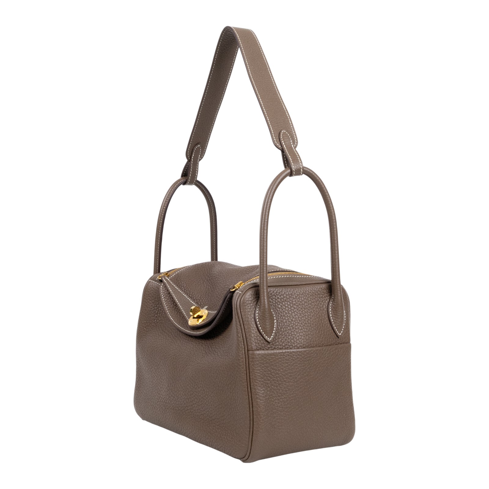 愛馬仕 Hermes Lindy 琳迪包 26 LD26 YPY860AS Y刻 深棕金扣LINDY26 原廠盒子/防塵袋/雨衣