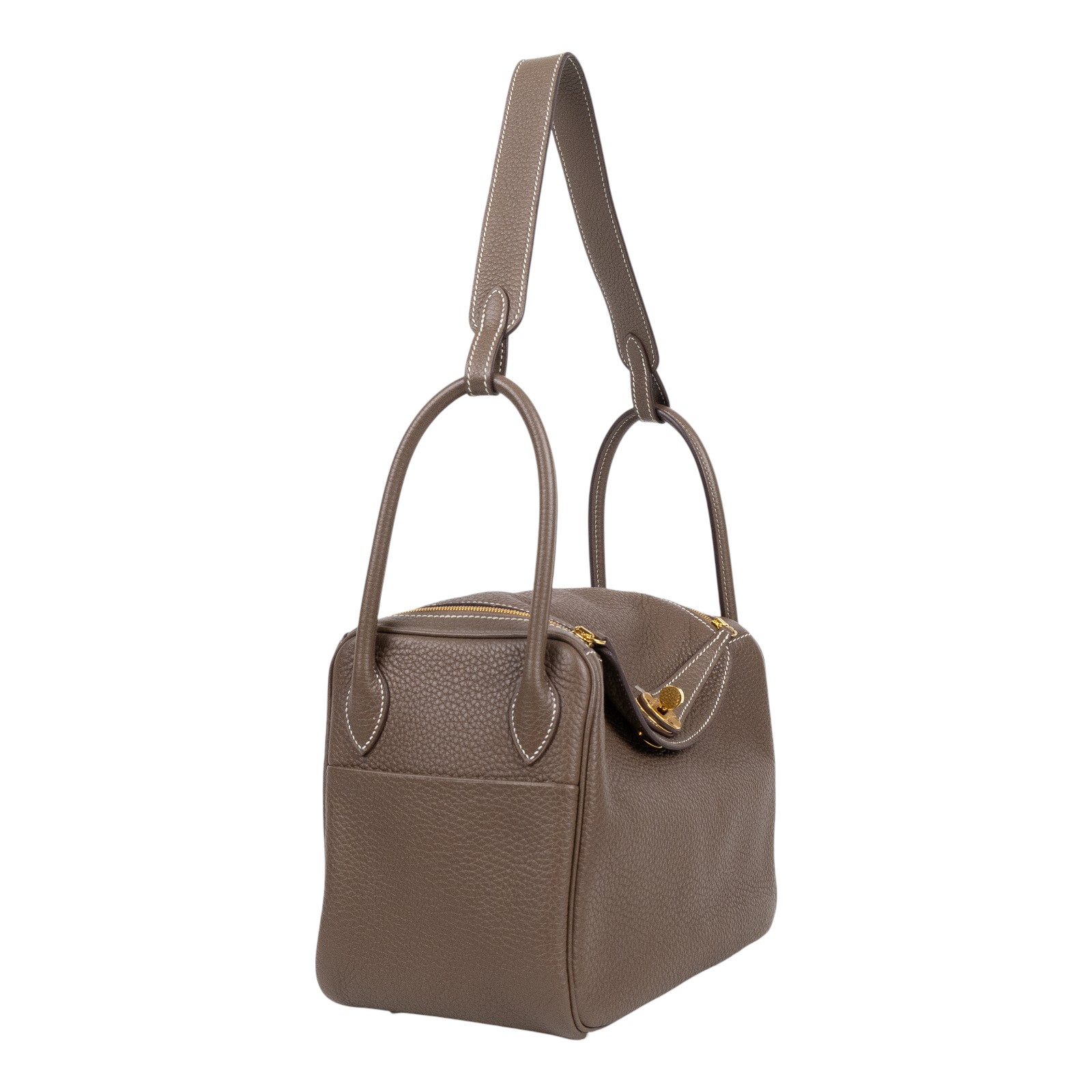 愛馬仕 Hermes Lindy 琳迪包 26 LD26 YPY860AS Y刻 深棕金扣LINDY26 原廠盒子/防塵袋/雨衣