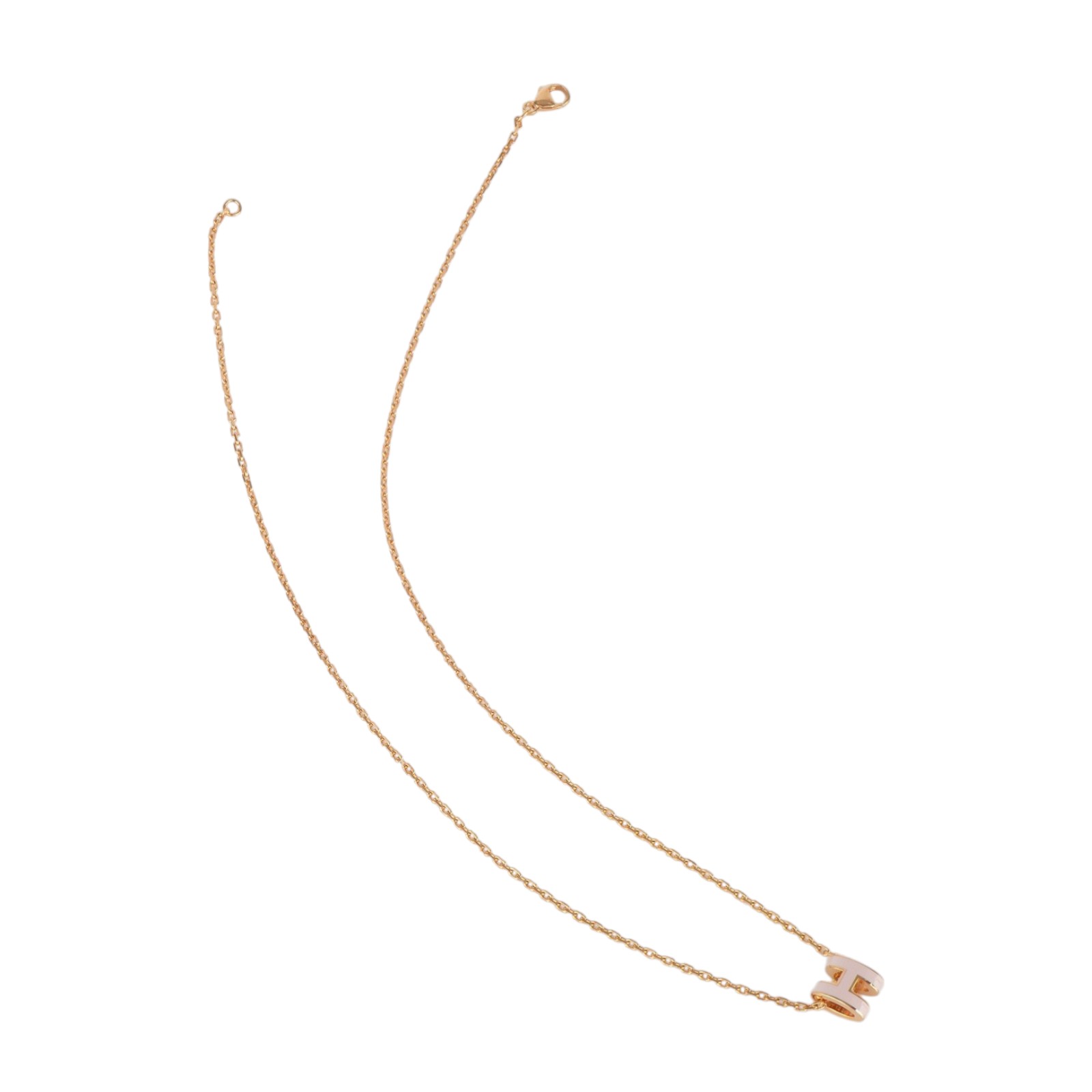 愛馬仕 Hermes Mini Pop H 墜飾  糖衣粉 H147992FO85 ST 12 24 粉玫瑰金MINI POP H項鍊 原廠盒子/防塵袋