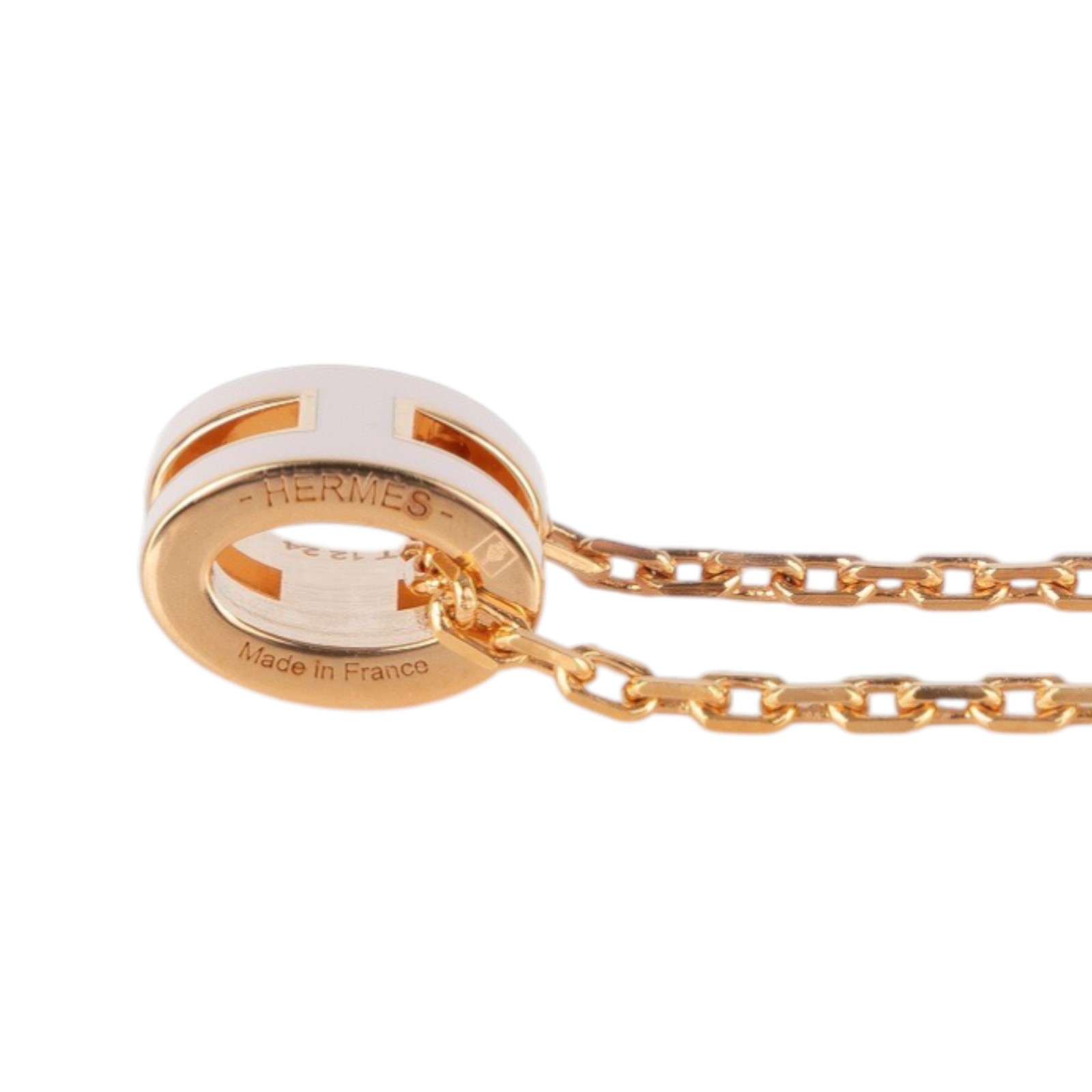 愛馬仕 Hermes Mini Pop H 墜飾  糖衣粉 H147992FO85 ST 12 24 粉玫瑰金MINI POP H項鍊 原廠盒子/防塵袋