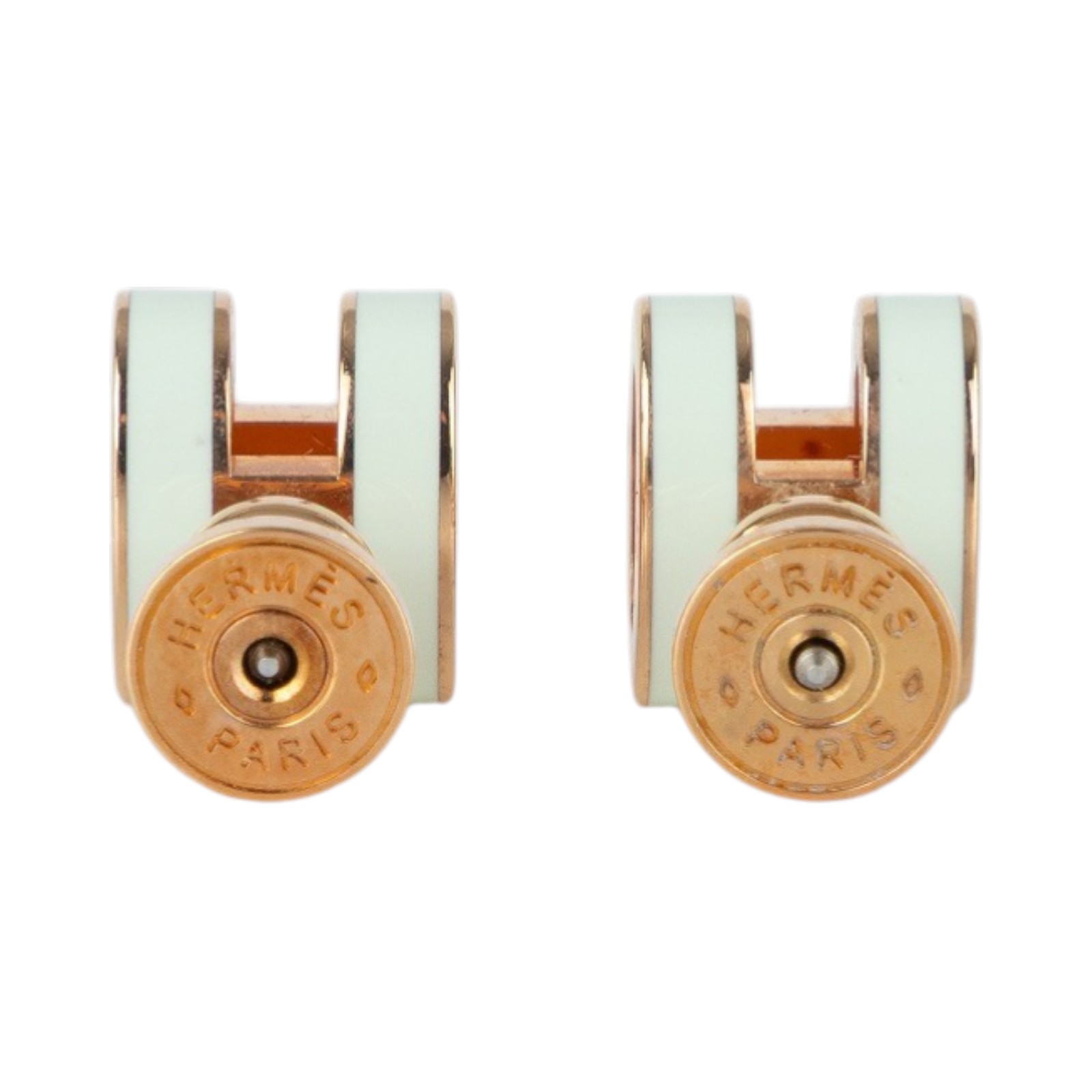 愛馬仕 Hermes Mini Pop H 耳釘 氣泡綠 H608002FO17 GD 02 42 氣泡綠玫瑰金MINI POP H耳環 防塵袋