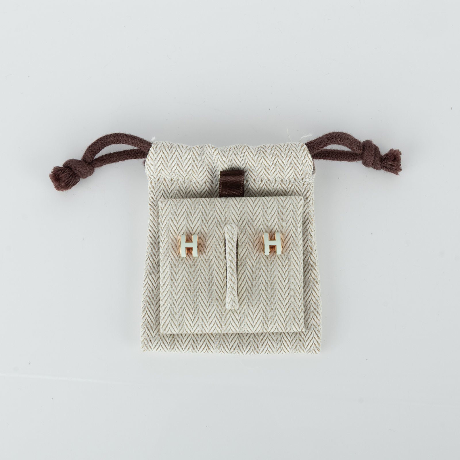 愛馬仕 Hermes Mini Pop H 耳釘 氣泡綠 H608002FO17 GD 02 42 氣泡綠玫瑰金MINI POP H耳環 防塵袋