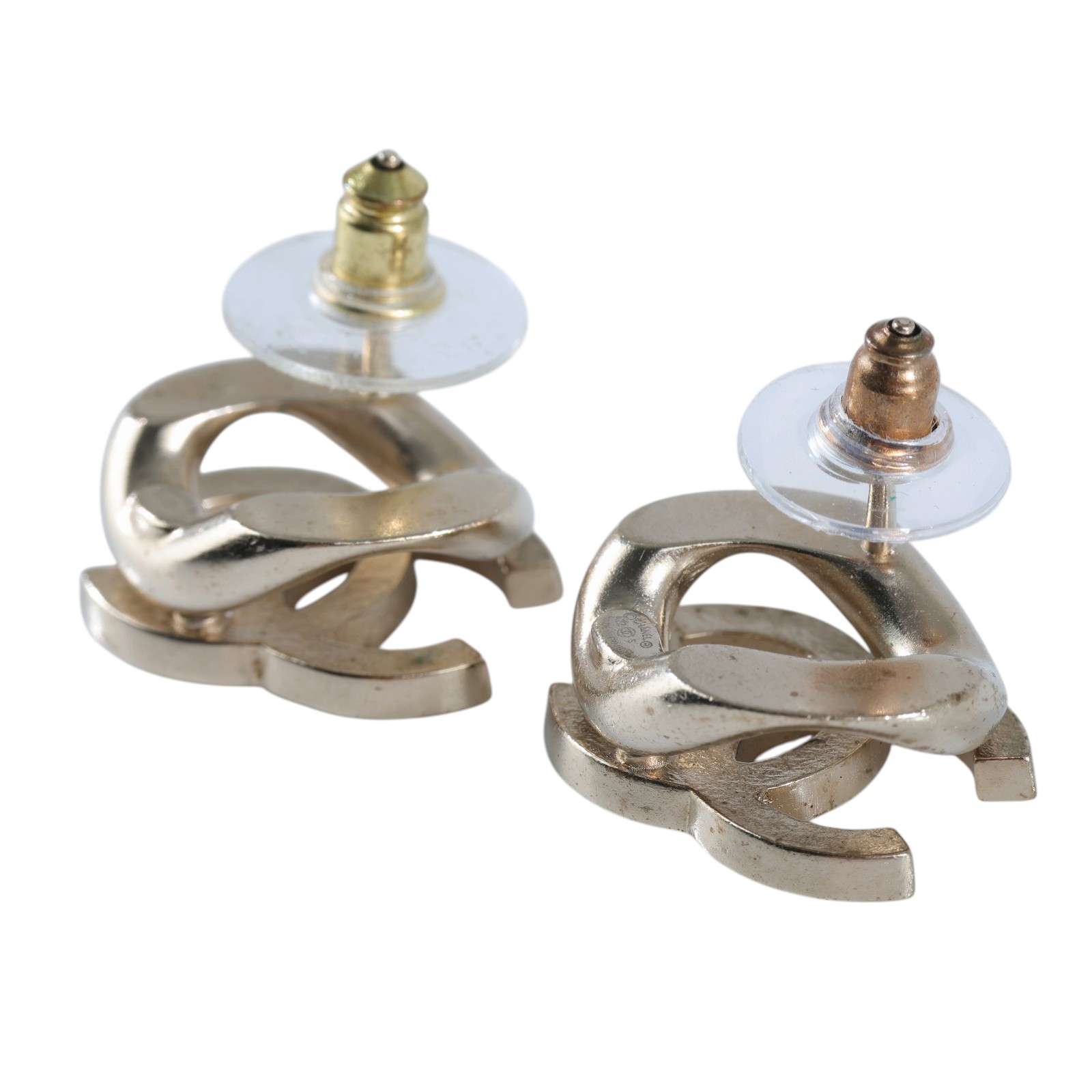 香奈兒 CHANEL CC LOGO 耳環 耳釘 A22S 水鑽雙C耳環 原廠盒子