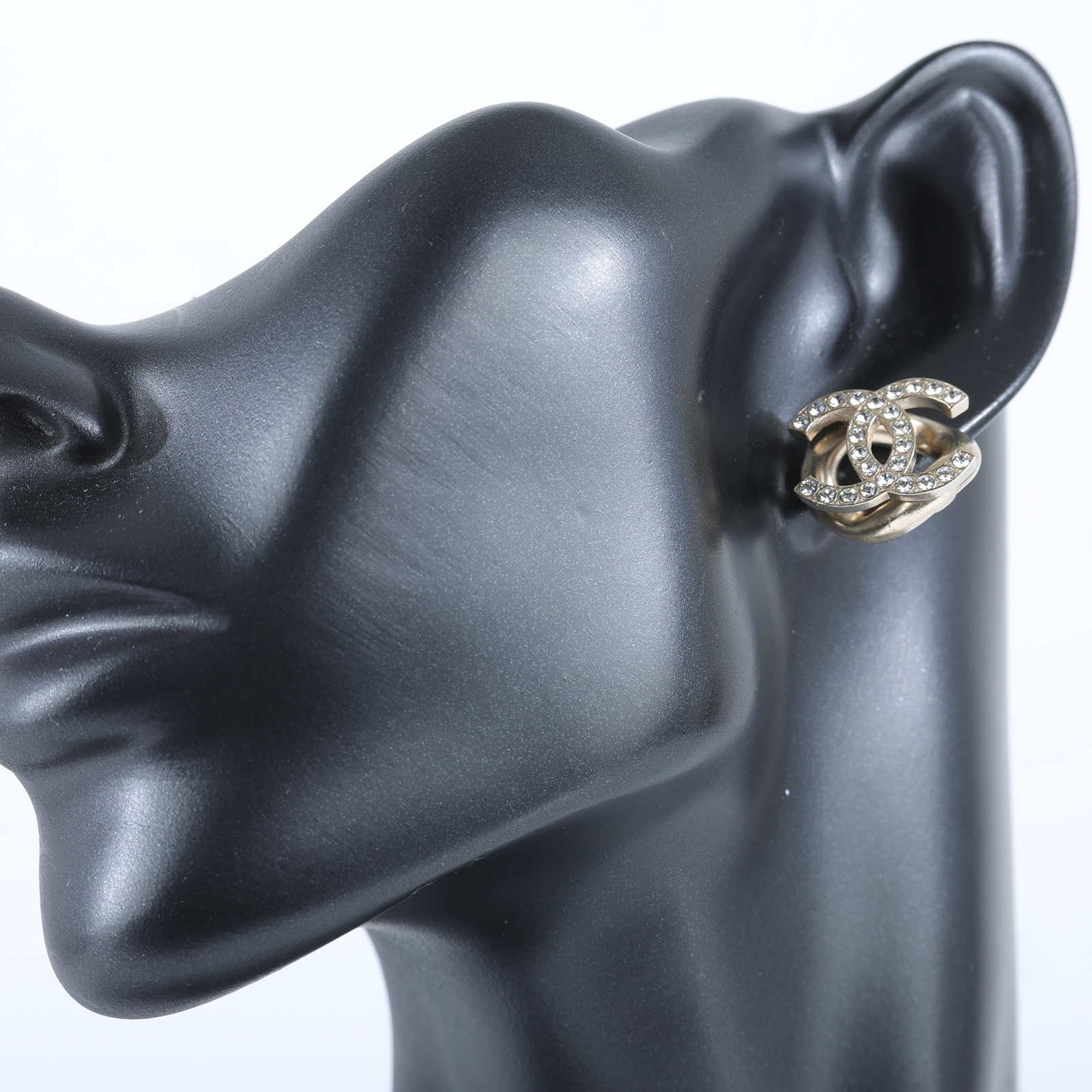 香奈兒 CHANEL CC LOGO 耳環 耳釘 A22S 水鑽雙C耳環 原廠盒子