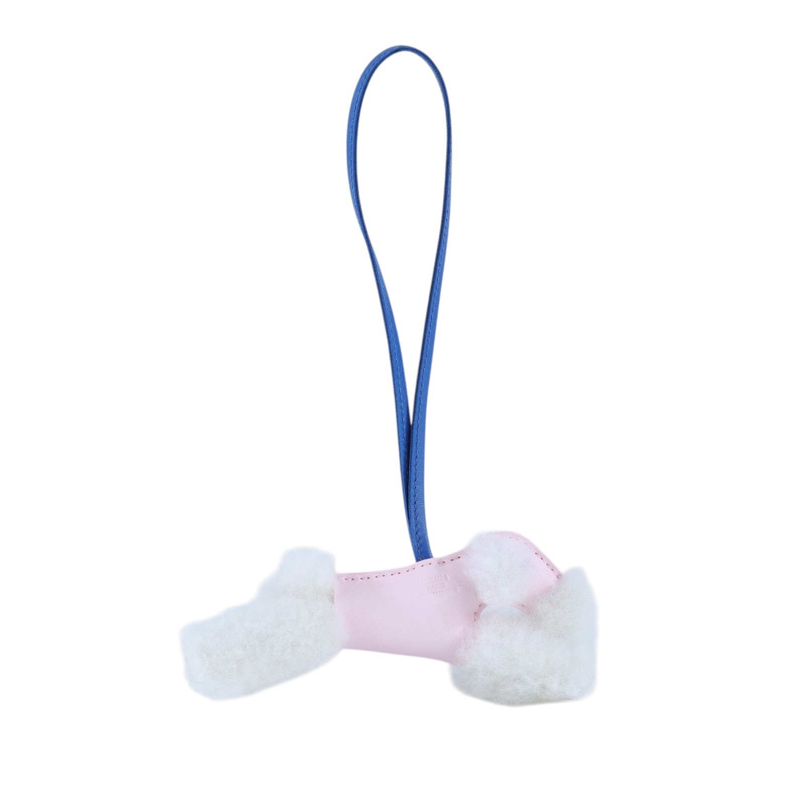 愛馬仕 Hermes Budy charm 吊飾 包掛 狐狸㹴犬 BUDYC WAA W刻粉白藍絨毛貴賓狗 budy 吊飾 原廠盒子/購買證明影本