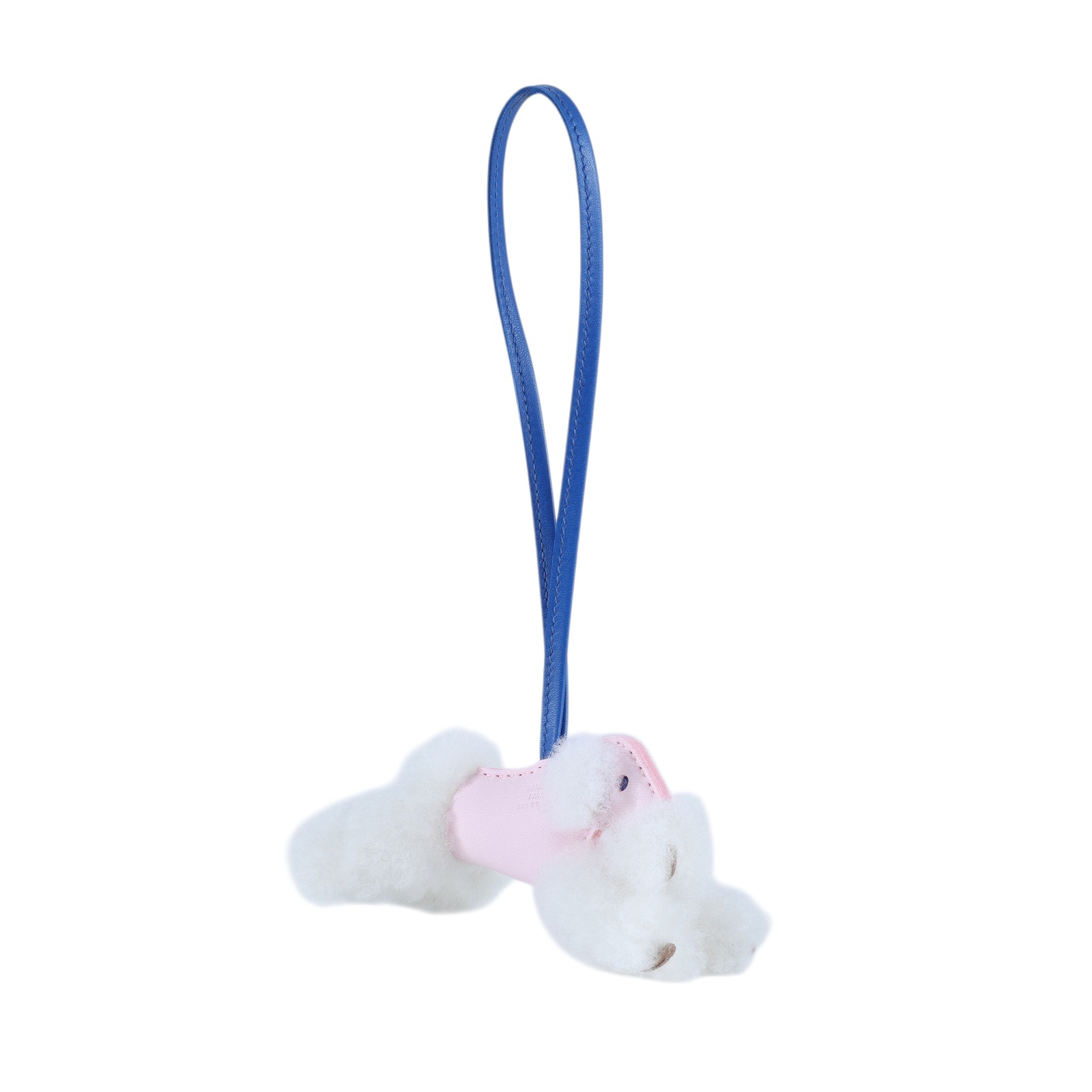 愛馬仕 Hermes Budy charm 吊飾 包掛 狐狸㹴犬 BUDYC WAA W刻粉白藍絨毛貴賓狗 budy 吊飾 原廠盒子/購買證明影本