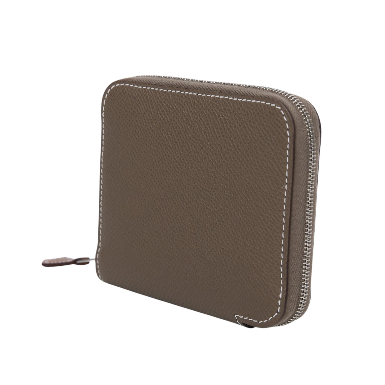 愛馬仕 Hermes SilkIn 拉鍊 絲巾 短夾 錢包 SILK ZA Z刻大象灰絲巾短夾 原廠盒子