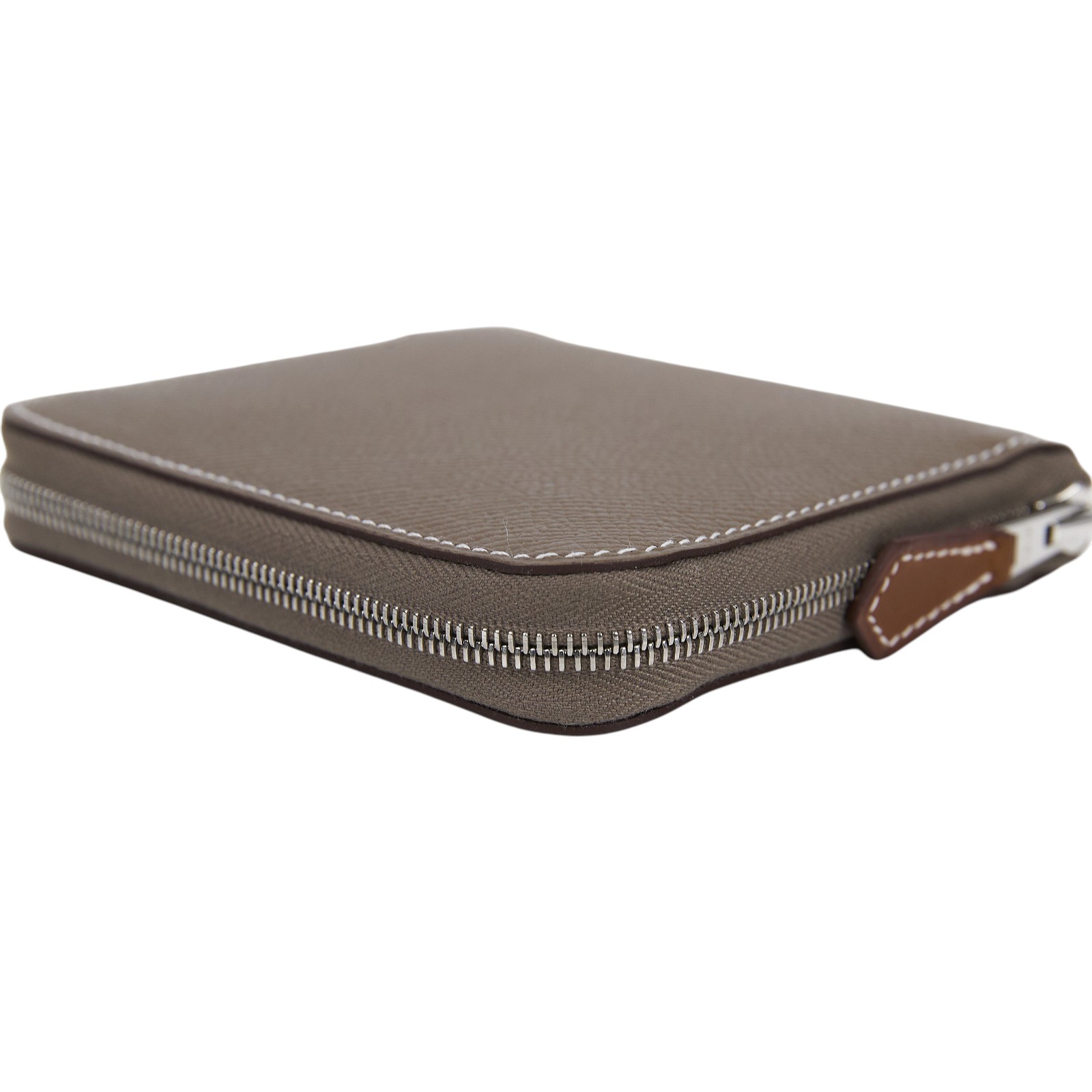 愛馬仕 Hermes SilkIn 拉鍊 絲巾 短夾 錢包 SILK ZA Z刻大象灰絲巾短夾 原廠盒子