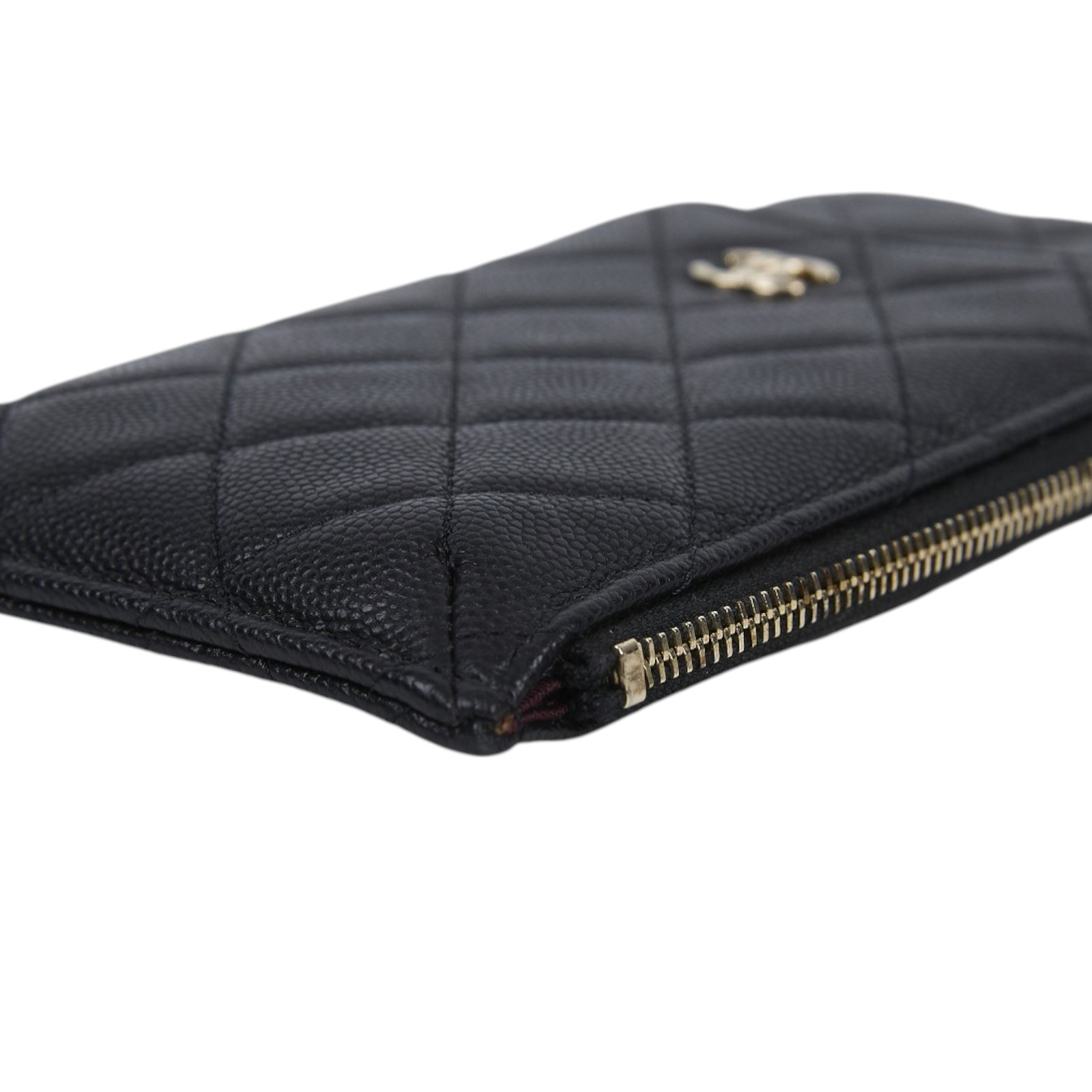 香奈兒 CHANEL CC LOGO 菱格紋 卡夾 長夾 錢包 AP0225 28開黑荔枝一字拉鍊長夾 原廠盒子/防塵袋/保證卡