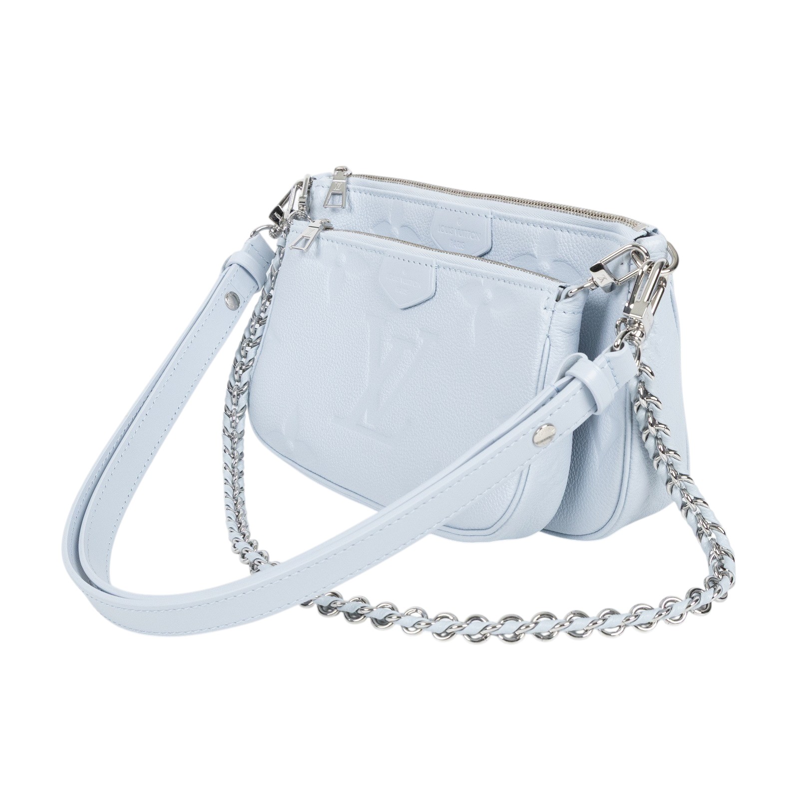 路易威登 LOUIS VUITTON Multi Pochette Accessoires Monogram 斜背包 肩背包 手拿包 M47173 晶片款  原廠盒子/背帶2/購買證明