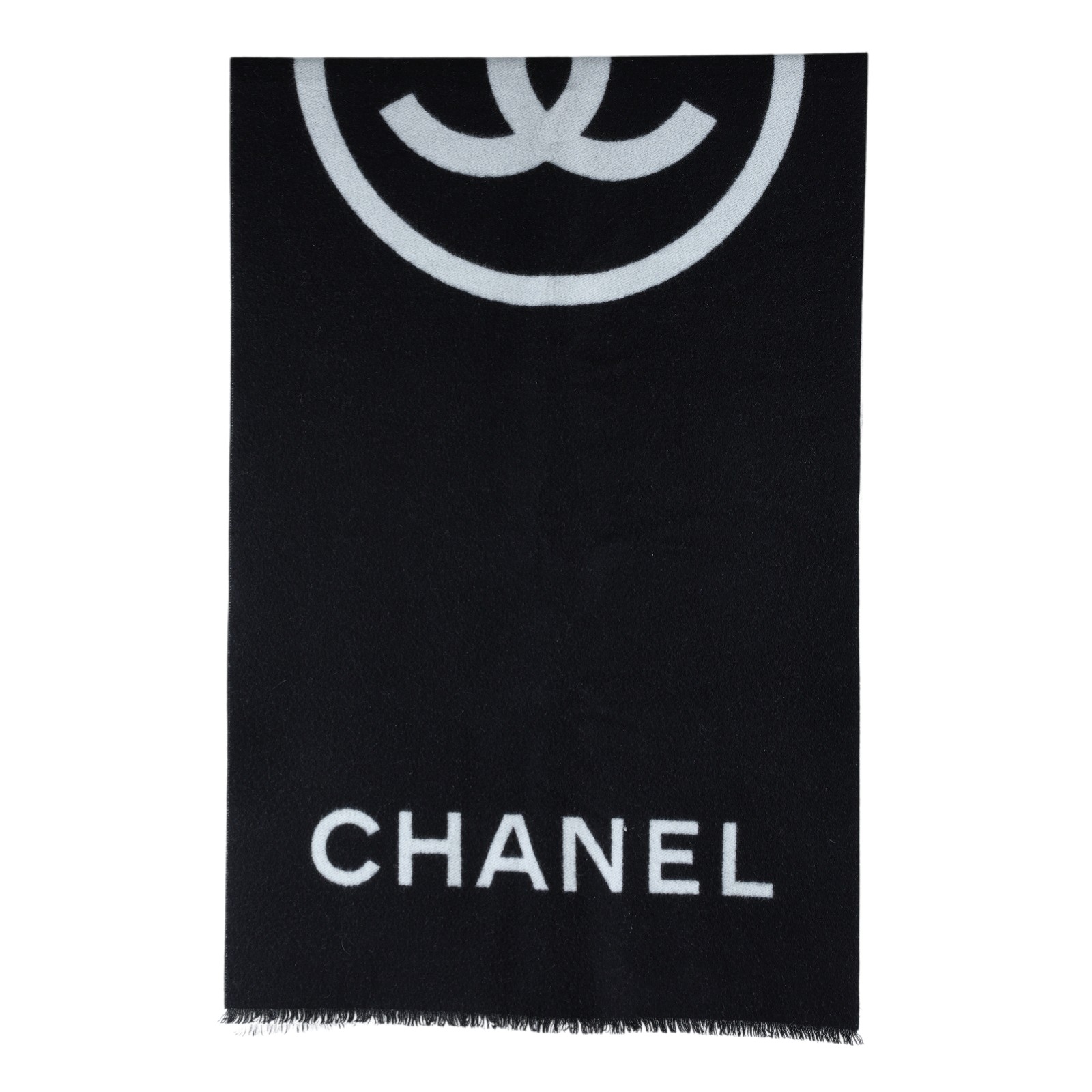 香奈兒 CHANEL CC LOGO 披肩  大黑LOGO披肩 無附屬品
