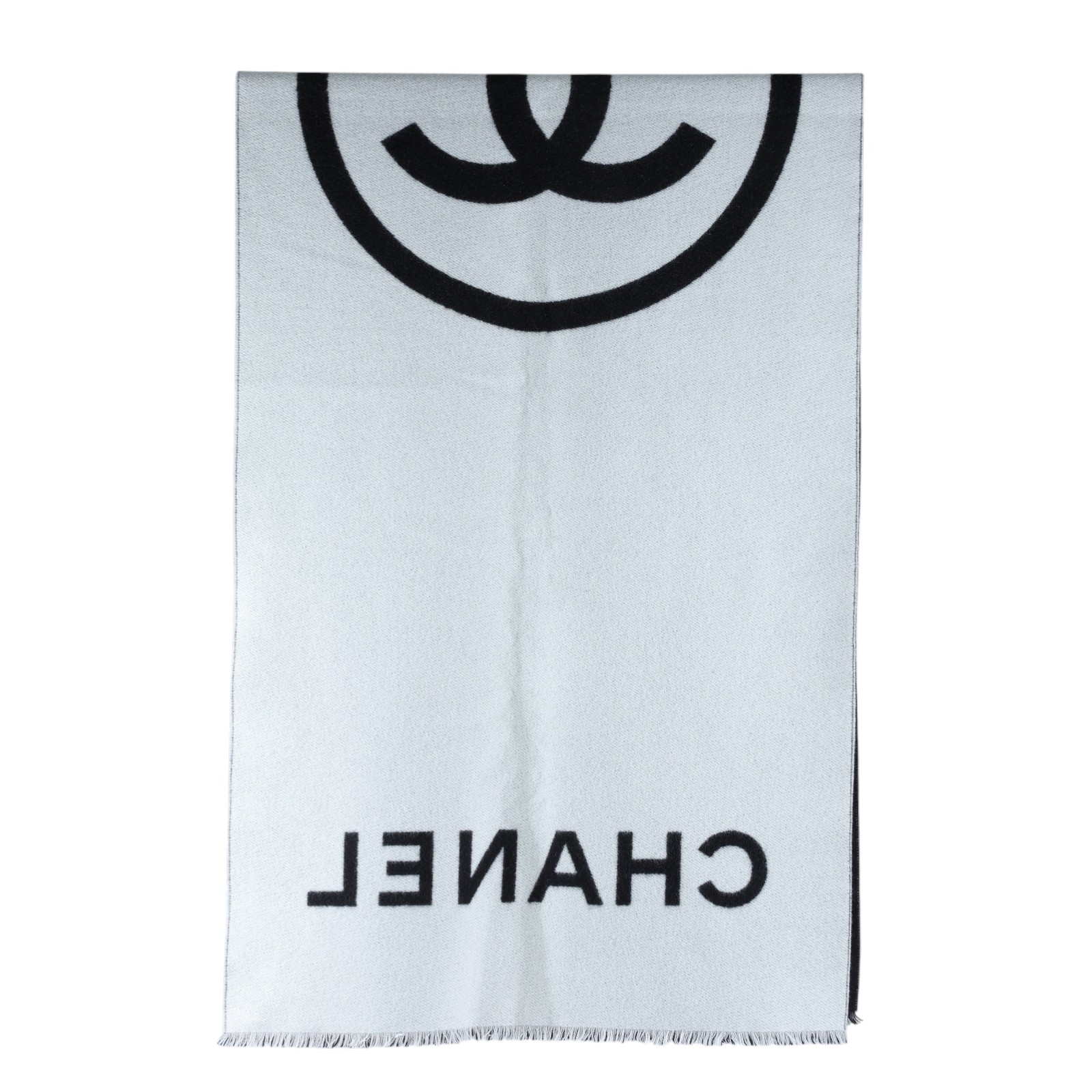 香奈兒 CHANEL CC LOGO 披肩  大黑LOGO披肩 無附屬品