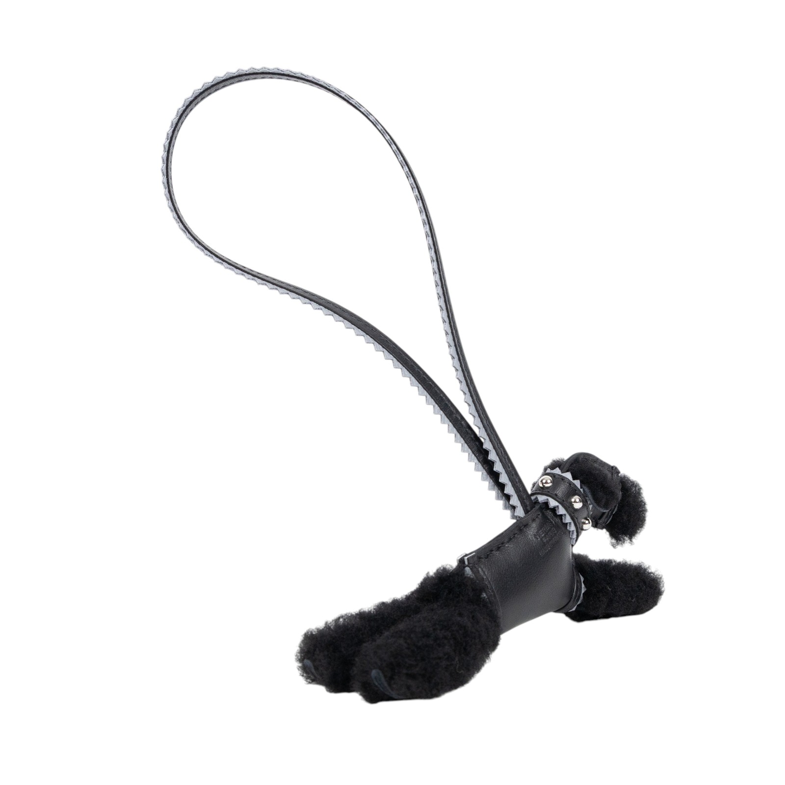 愛馬仕 Hermes Budy charm 吊飾 黑色 H086723CKAD / K刻黑拚灰黑絨毛貴賓狗 budy 吊飾 原廠盒子