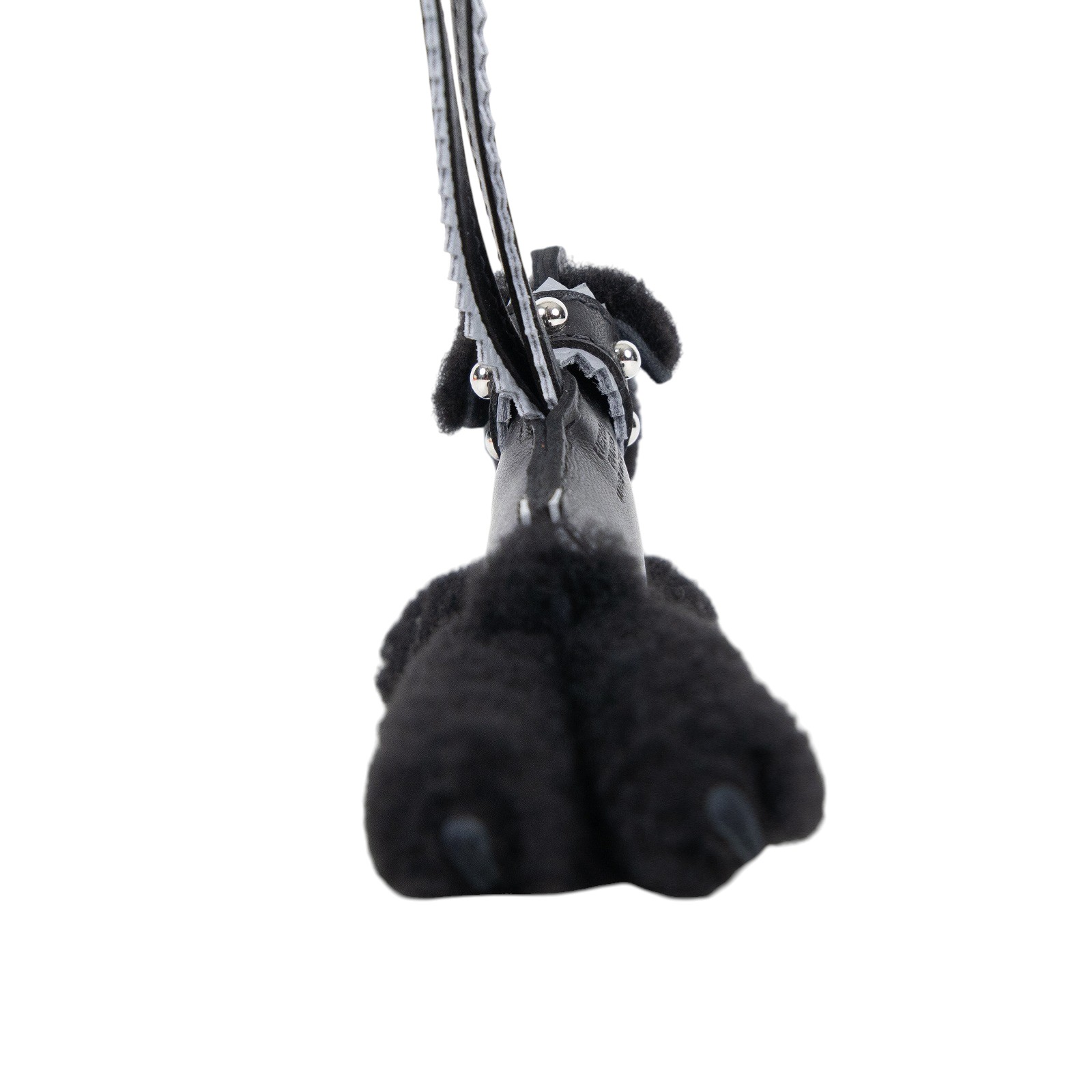 愛馬仕 Hermes Budy charm 吊飾 黑色 H086723CKAD / K刻黑拚灰黑絨毛貴賓狗 budy 吊飾 原廠盒子