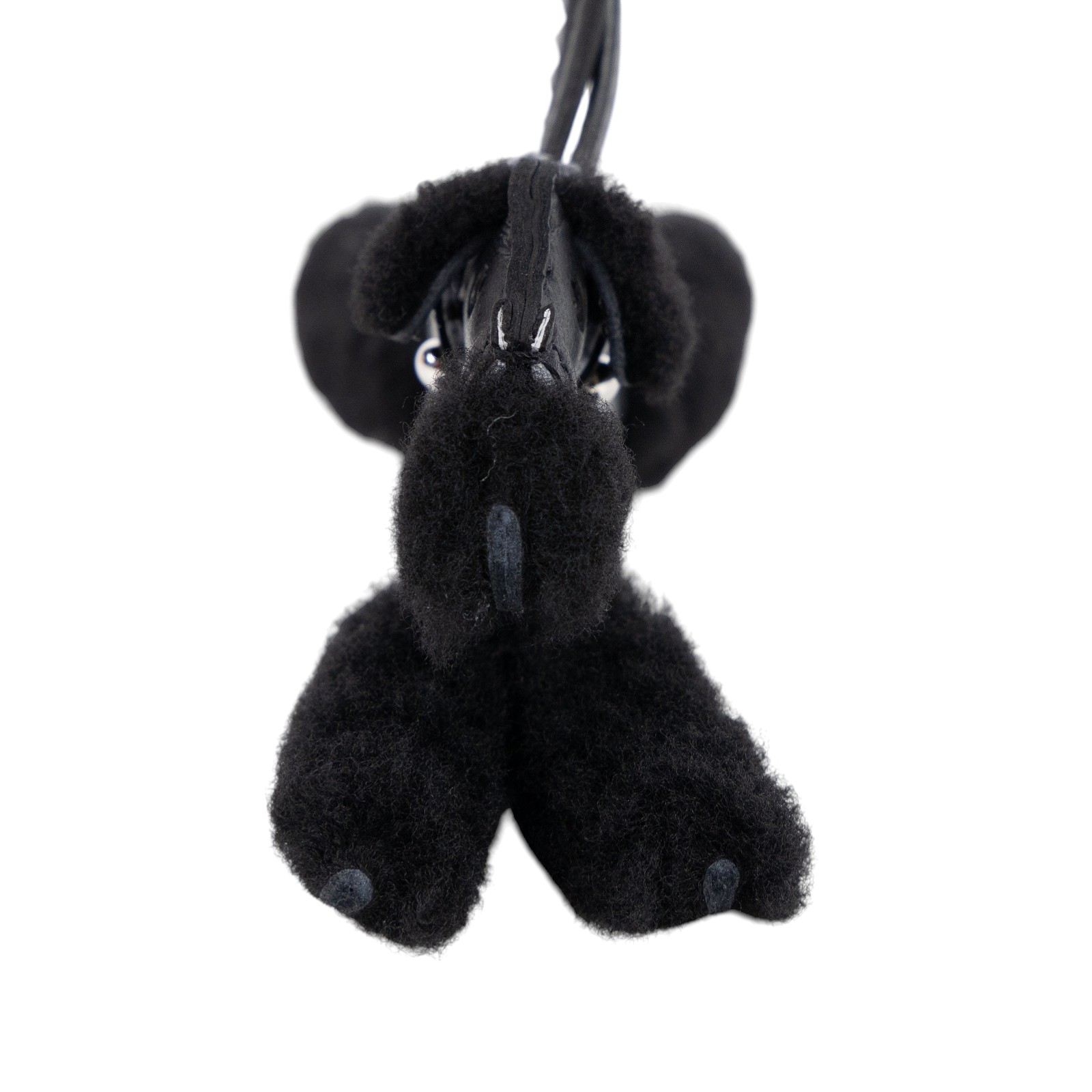 愛馬仕 Hermes Budy charm 吊飾 黑色 H086723CKAD / K刻黑拚灰黑絨毛貴賓狗 budy 吊飾 原廠盒子