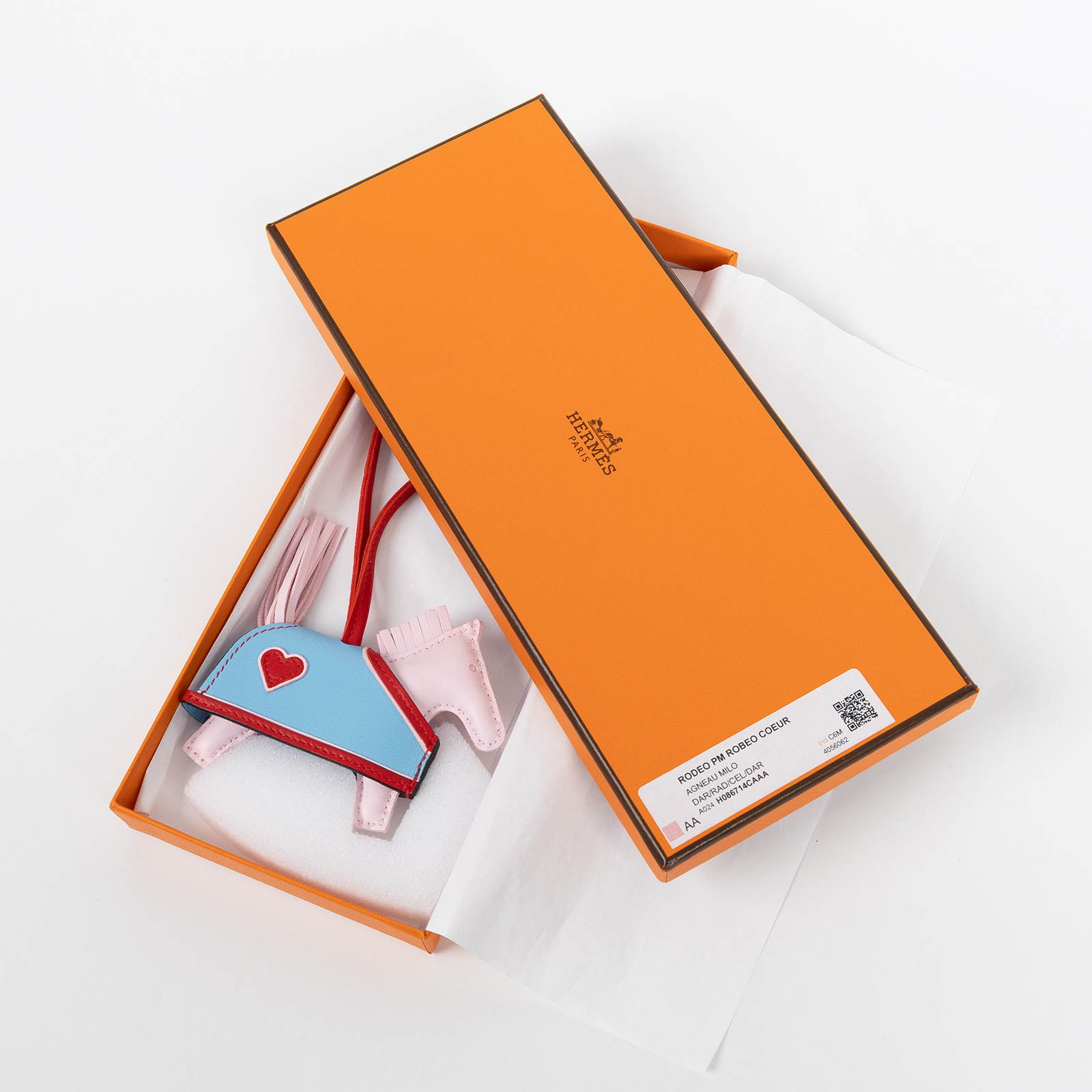 愛馬仕 Hermes Rodeo Robeo Coeur PM 飛馬 吊飾 戀愛粉 陽光紅 糖果藍 H086714CAAA /  原廠盒子
