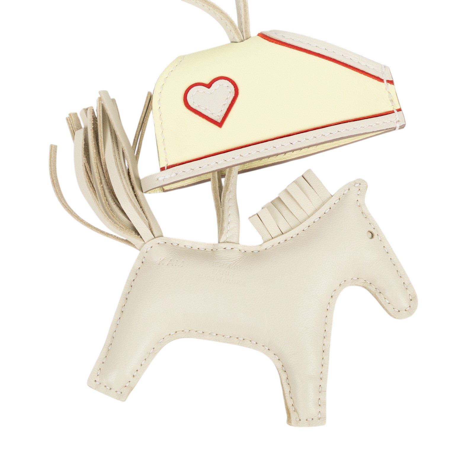 愛馬仕 Hermes Rodeo Robeo Coeur PM 飛馬 吊飾 奶昔白 米爾頓黃 陽光紅 H086714CAAB K AM 004 UH  原廠盒子