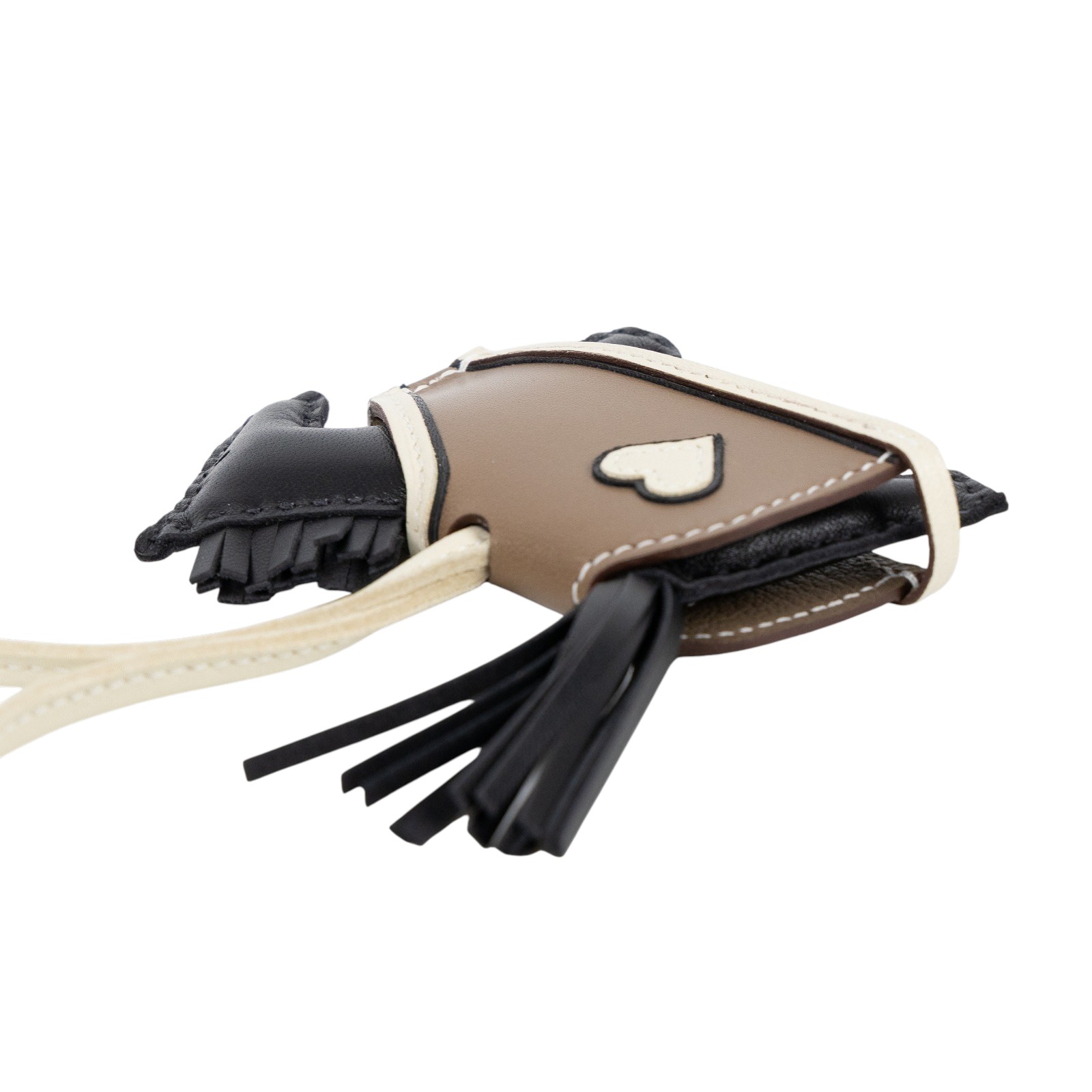 愛馬仕 Hermes Rodeo Robeo Coeur PM 飛馬 吊飾 黑色 奶昔白 大象灰 H086714CAAD /  原廠盒子