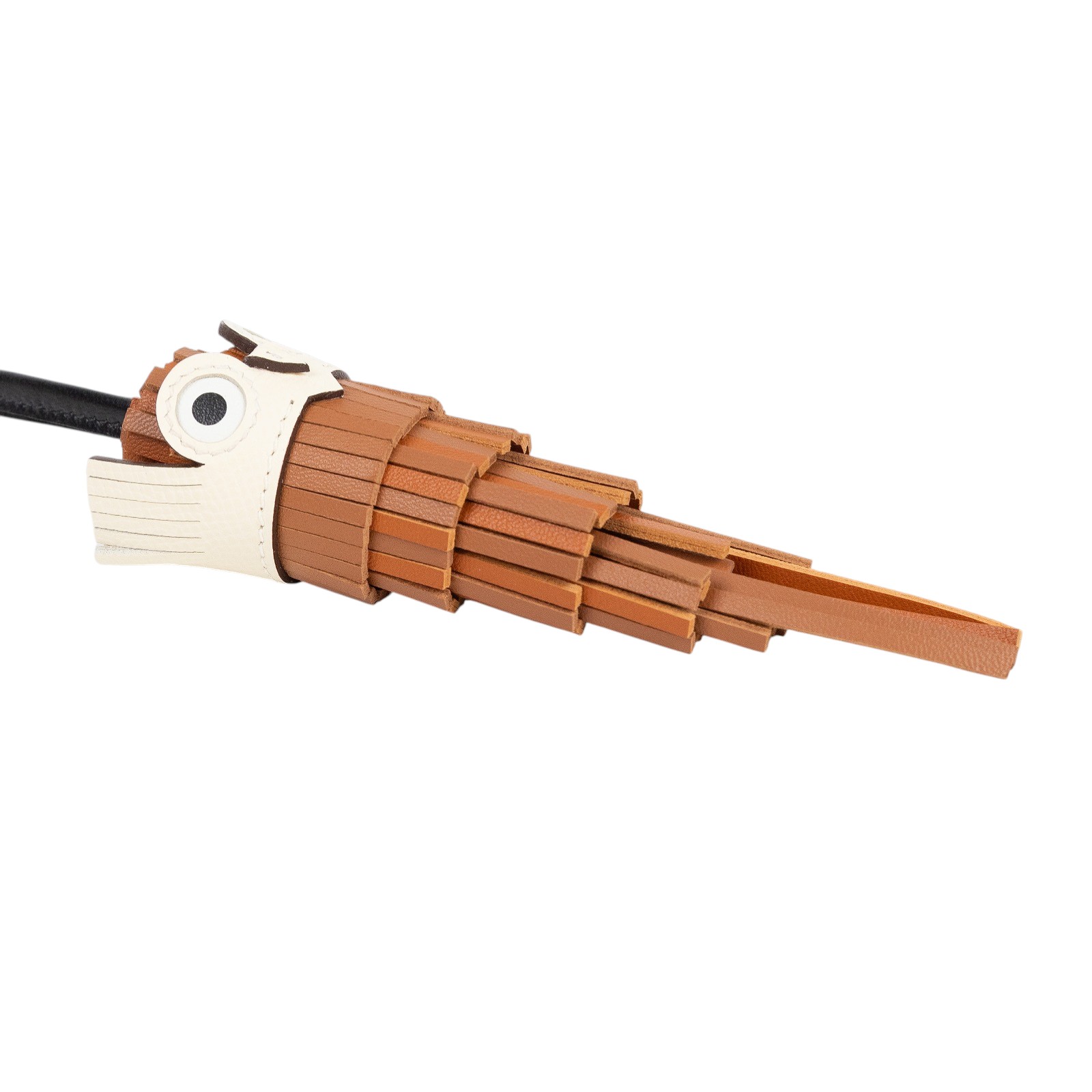 愛馬仕 Hermes Chouette 吊飾 H085001CAAB  棕拚白貓頭鷹吊飾 原廠盒子