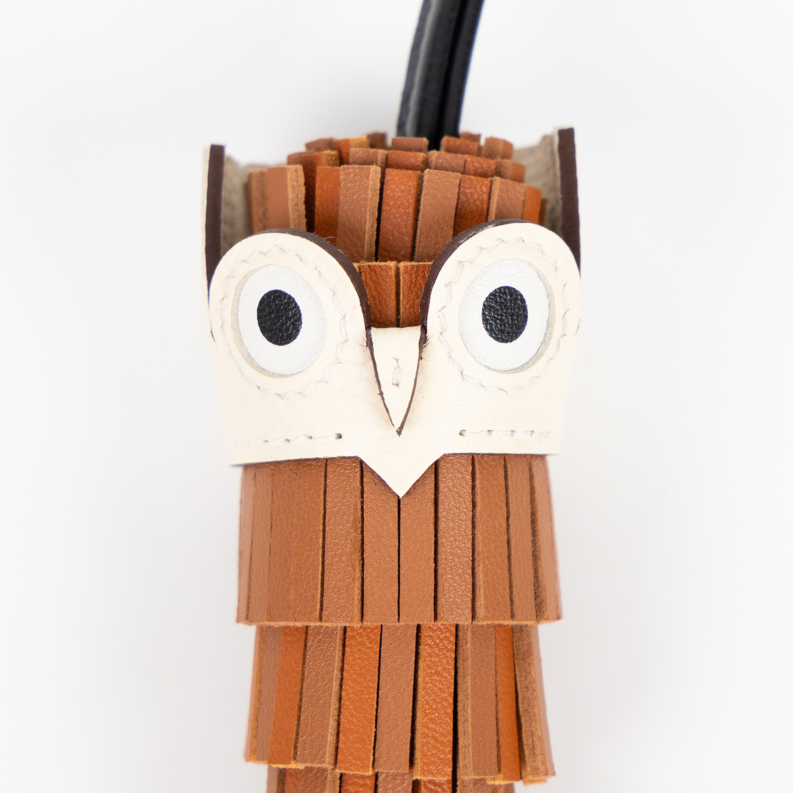 愛馬仕 Hermes Chouette 吊飾 H085001CAAB  棕拚白貓頭鷹吊飾 原廠盒子