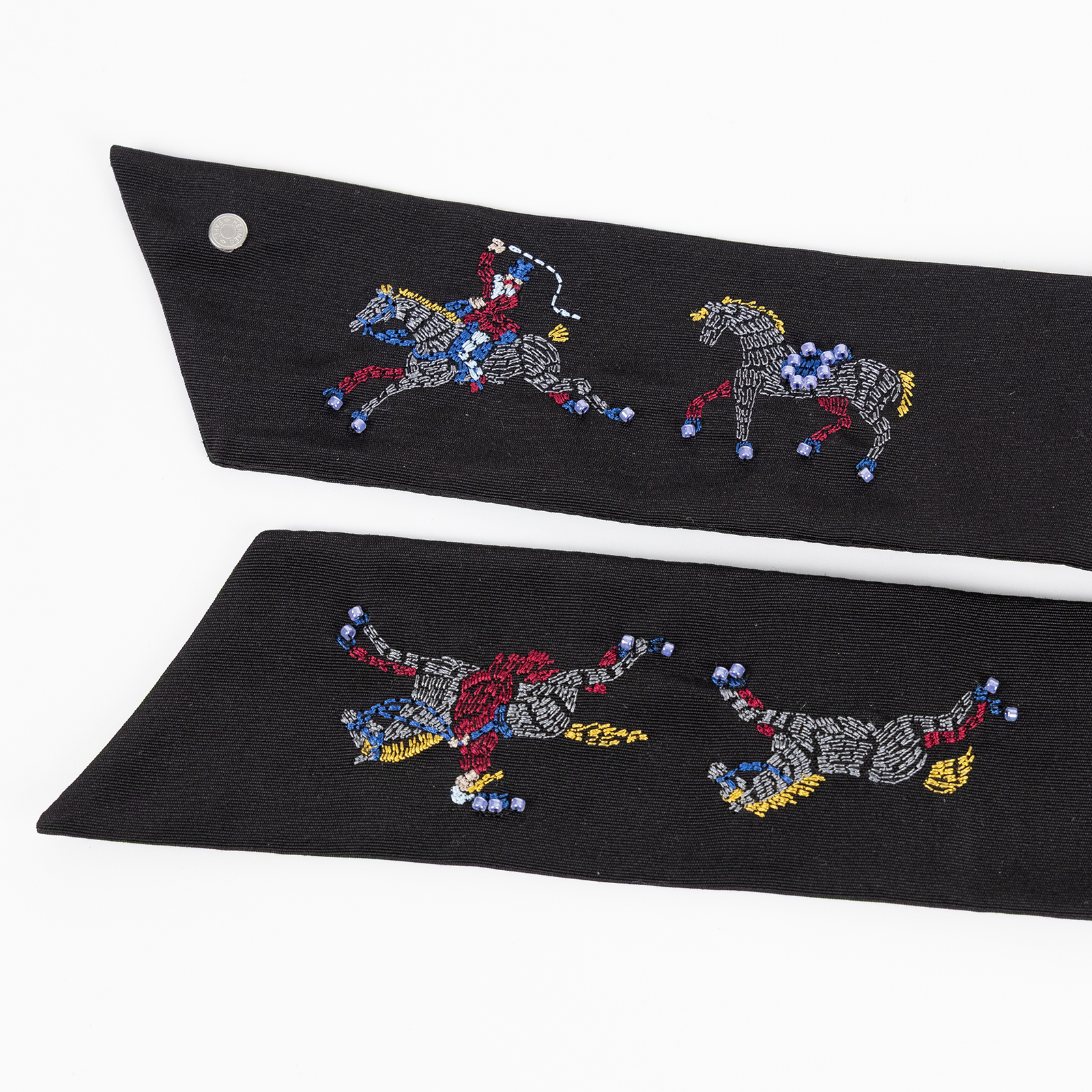 愛馬仕 Hermes Knight Parade scrunchie 髮圈 髮帶 H251046G 02TU   原廠盒子