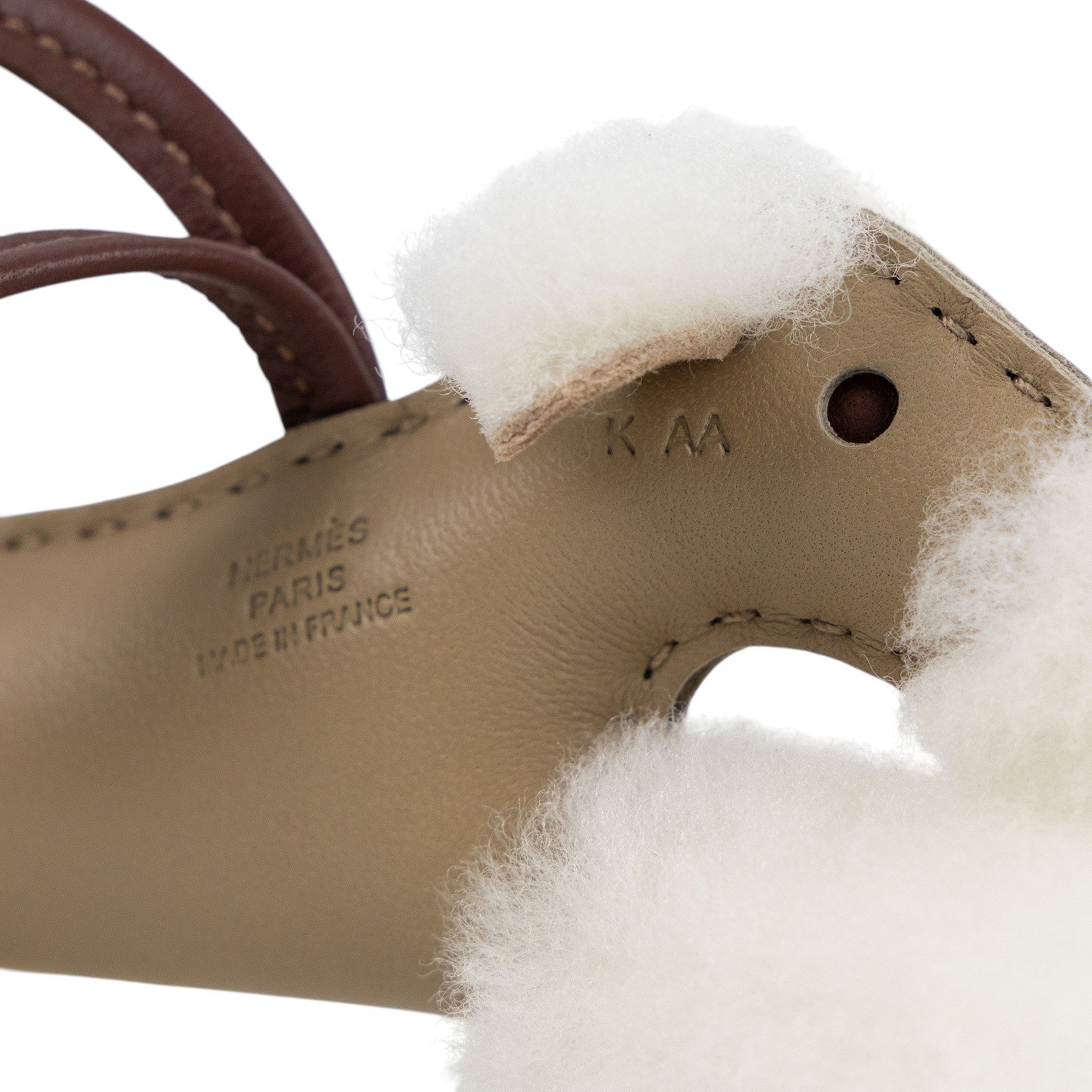 愛馬仕 Hermes Budy charm 吊飾 黑色 H083349CABY / K刻米拚棕白絨毛貴賓狗 budy 吊飾 原廠盒子/購買證明影本