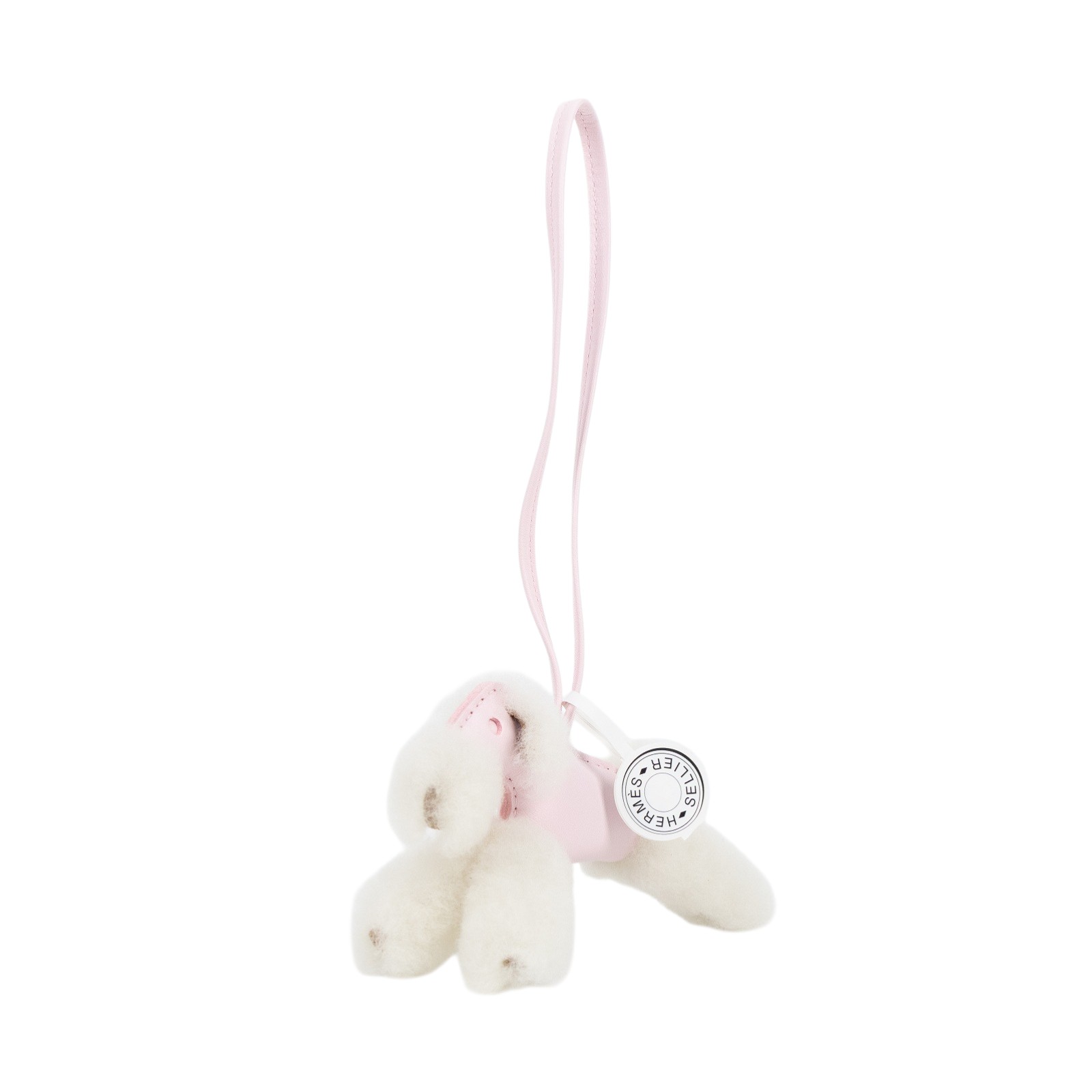 愛馬仕 Hermes Budy charm 吊飾 包掛 狐狸㹴犬 H083349CABQ / K刻M7戀愛粉白絨毛貴賓狗 budy 吊飾 原廠盒子/購買證明影本