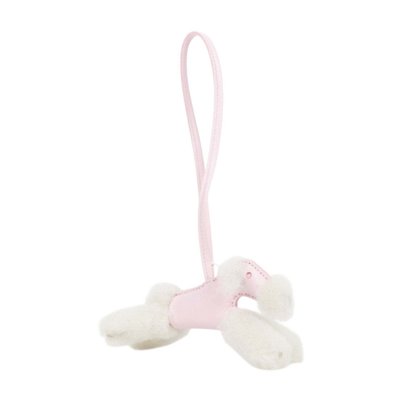 愛馬仕 Hermes Budy charm 吊飾 包掛 狐狸㹴犬 H083349CABQ / K刻M7戀愛粉白絨毛貴賓狗 budy 吊飾 原廠盒子/購買證明影本