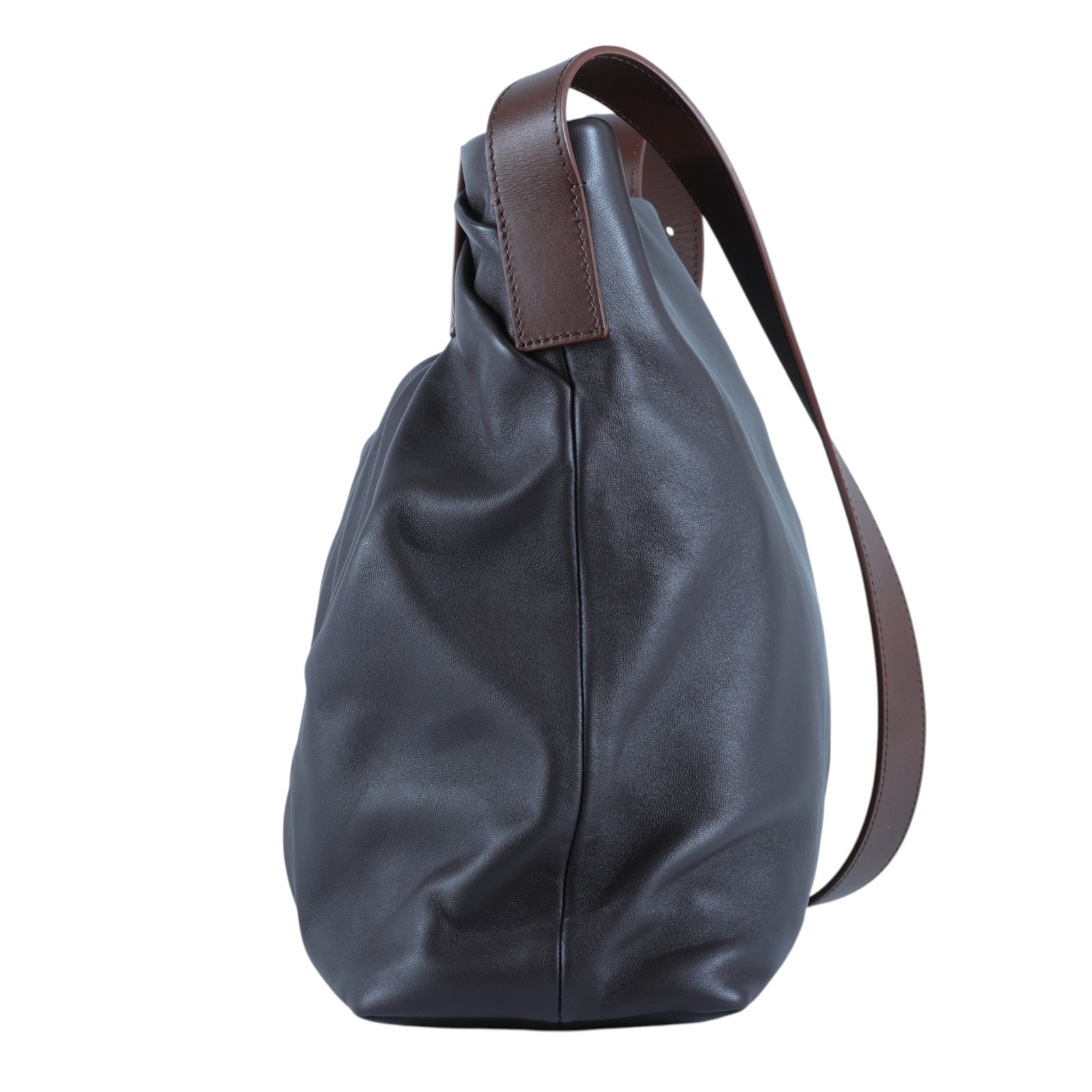 羅意威 LOEWE Draped 托特包 ADHBDPTX01 深布朗尼抓皺手提包 防塵袋