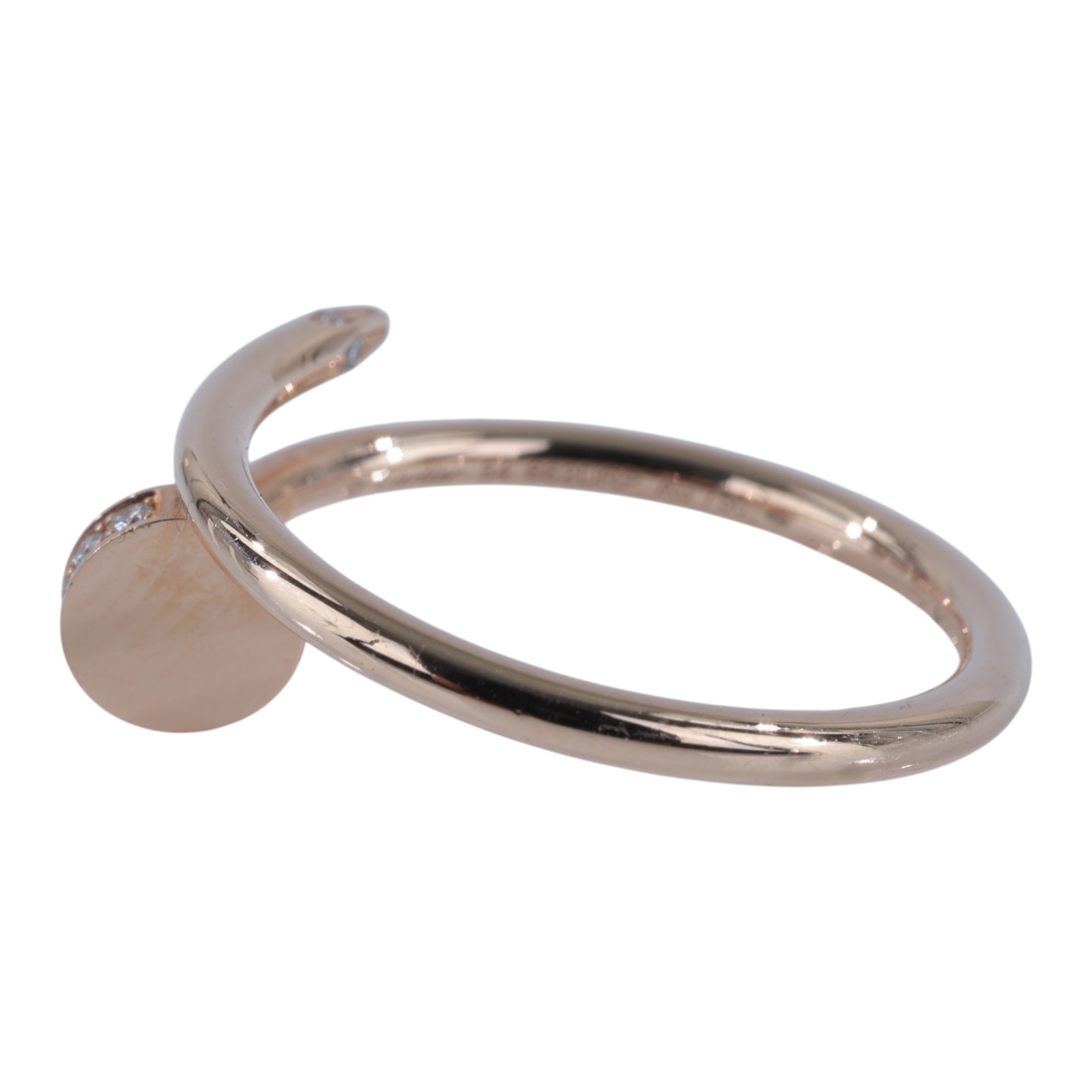 卡地亞 CARTIER Juste un Clou 戒指 B4094854 K18RG帶鑽釘子戒指小型款 原廠盒子