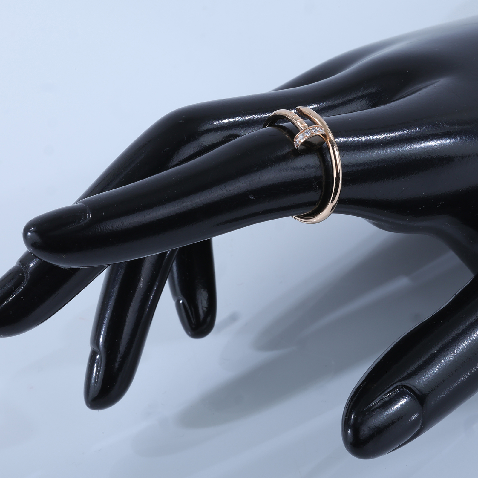 卡地亞 CARTIER Juste un Clou 戒指 B4094854 K18RG帶鑽釘子戒指小型款 原廠盒子