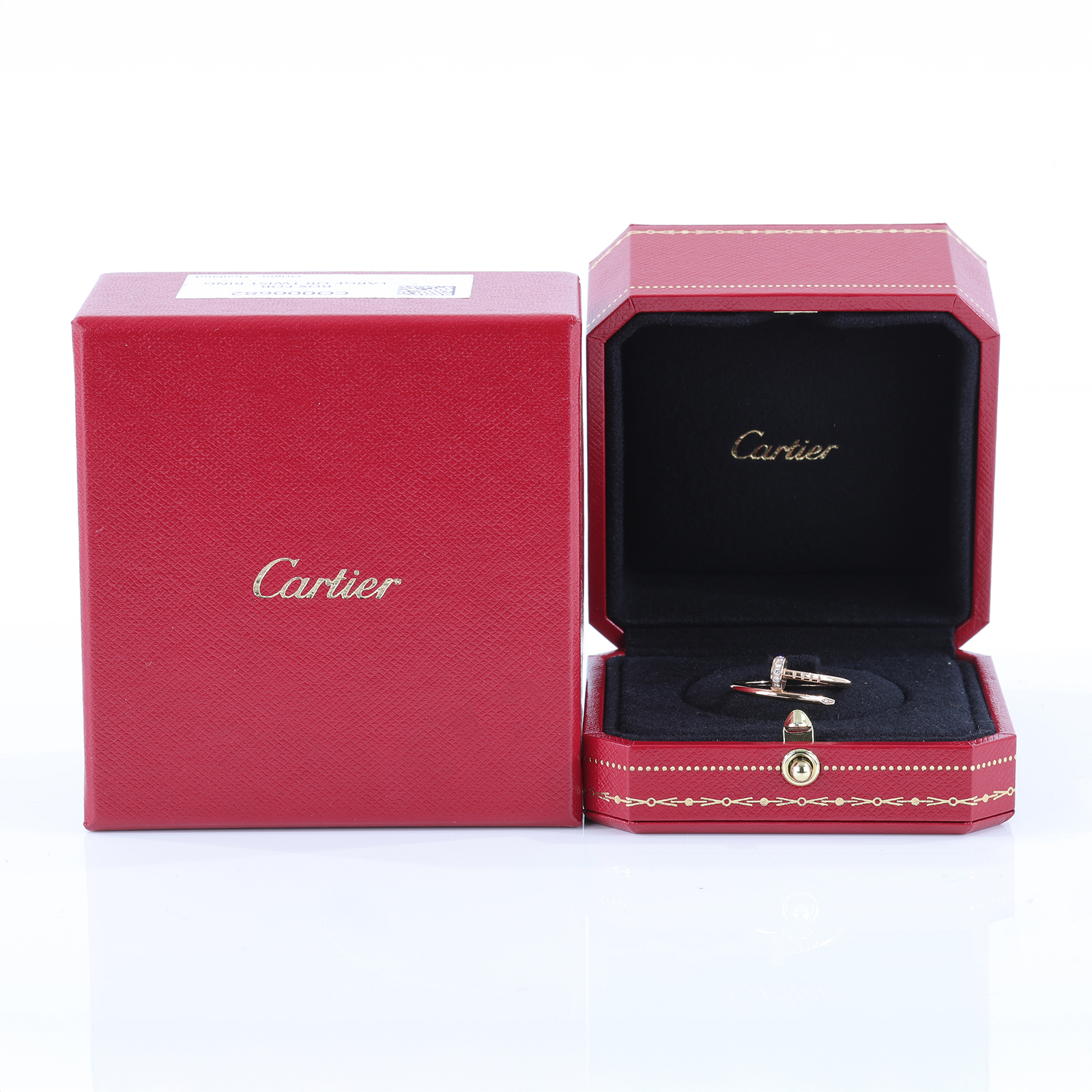 卡地亞 CARTIER Juste un Clou 戒指 B4094854 K18RG帶鑽釘子戒指小型款 原廠盒子
