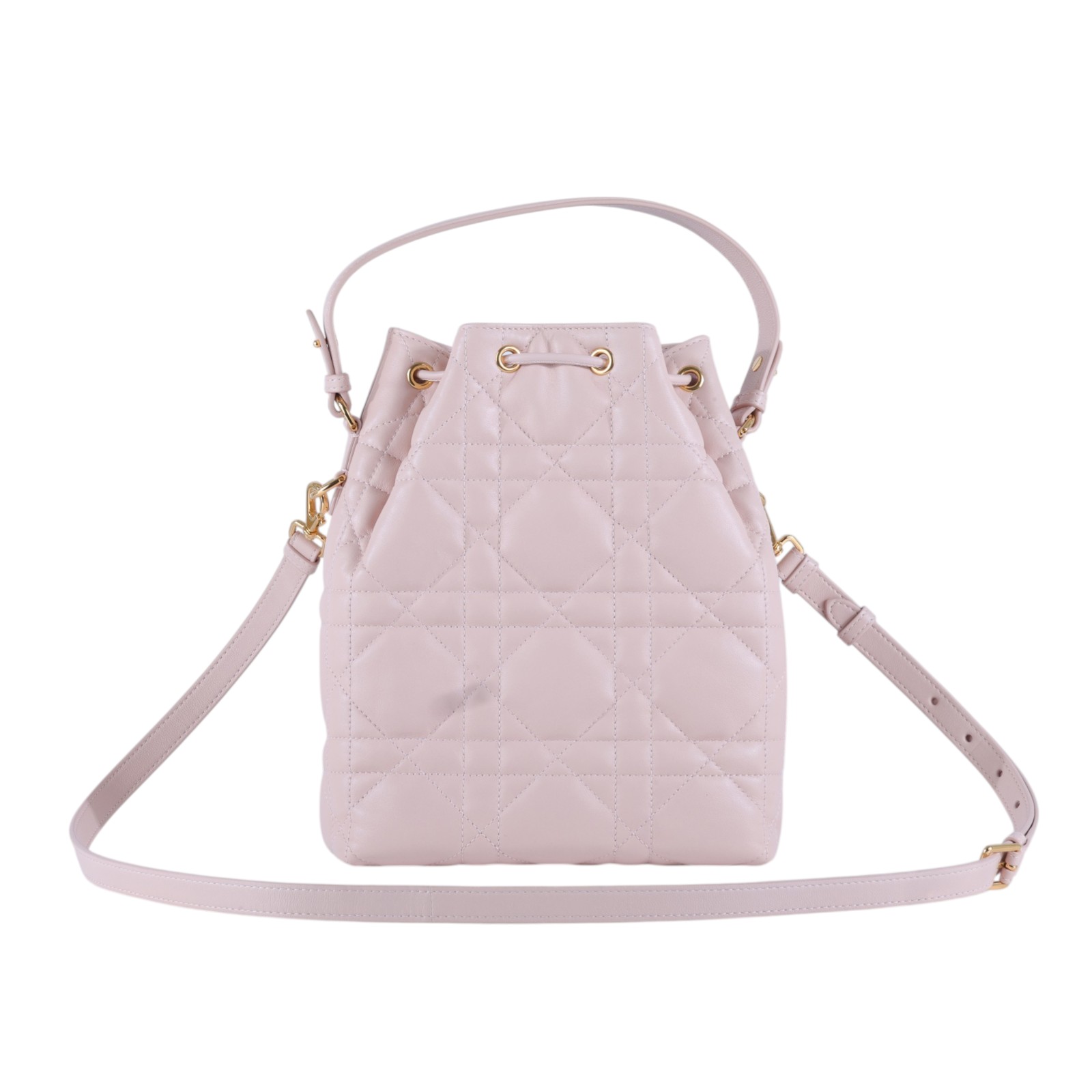 迪奧 CHRISTIAN DIOR Caro 肩背 水桶包 M3372UNOZ 粉羊CARO水桶包 原廠盒子/防塵袋/保證卡