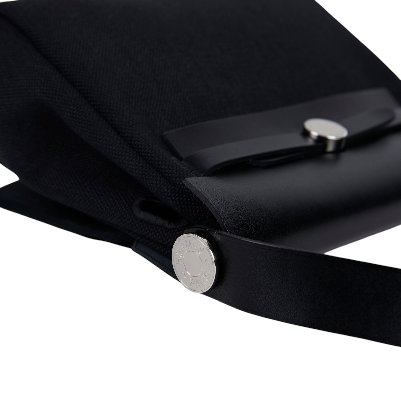 愛馬仕 Hermes Herbag Zip 20 HER20 W刻 黑銀扣帆布HER BAG 20 原廠盒子/防塵袋