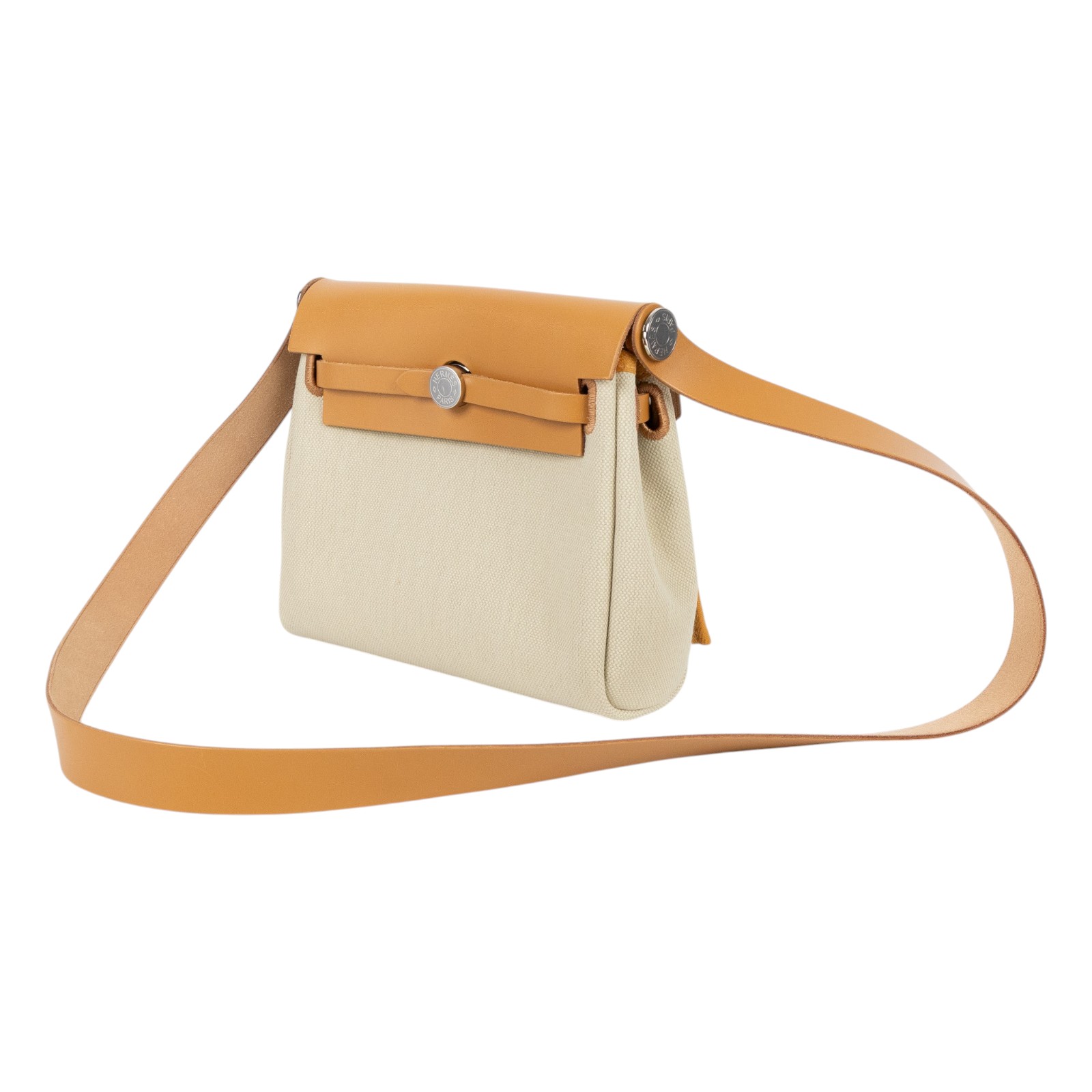 愛馬仕 Hermes Herbag Zip 20 HER20 W刻 沙灘金銀扣帆布HER BAG 20 原廠盒子/防塵袋