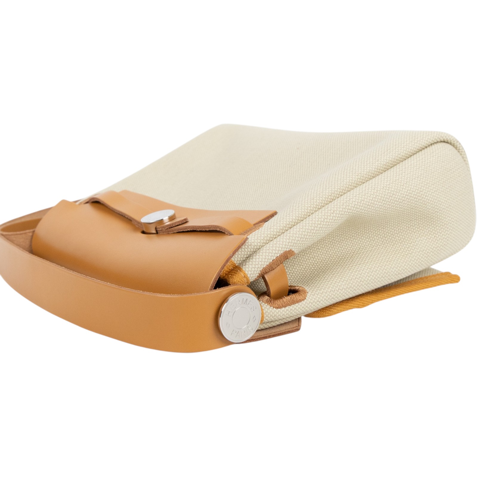 愛馬仕 Hermes Herbag Zip 20 HER20 W刻 沙灘金銀扣帆布HER BAG 20 原廠盒子/防塵袋