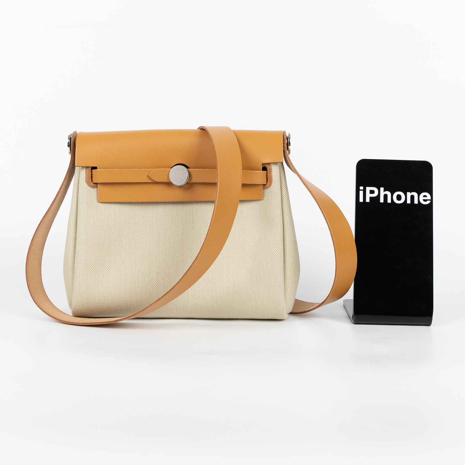 愛馬仕 Hermes Herbag Zip 20 HER20 W刻 沙灘金銀扣帆布HER BAG 20 原廠盒子/防塵袋