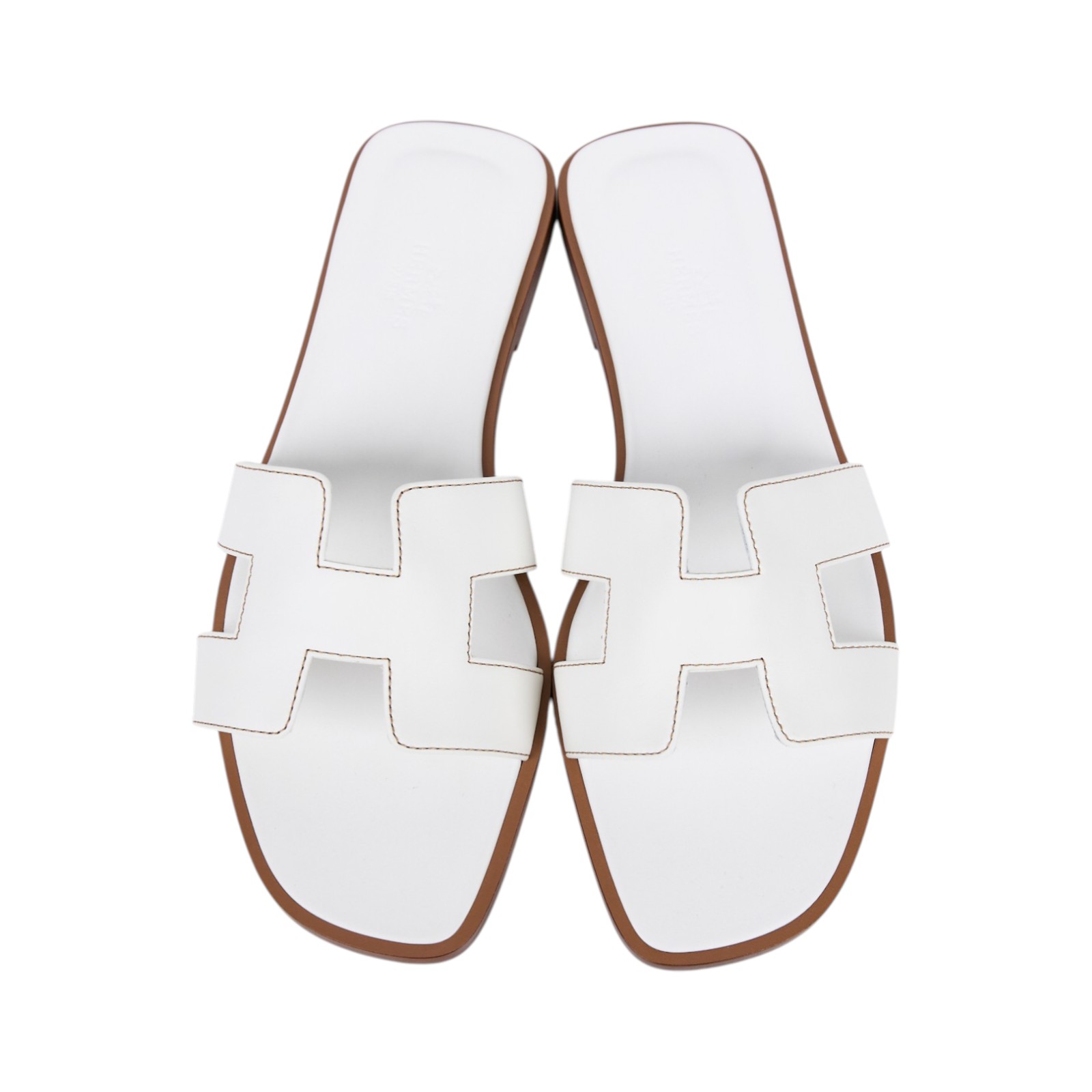 愛馬仕 Hermes Oran 涼鞋 白色 H021056Zv02380 /R0021056Z2406/#38 白Oran涼鞋 原廠盒子/防塵袋