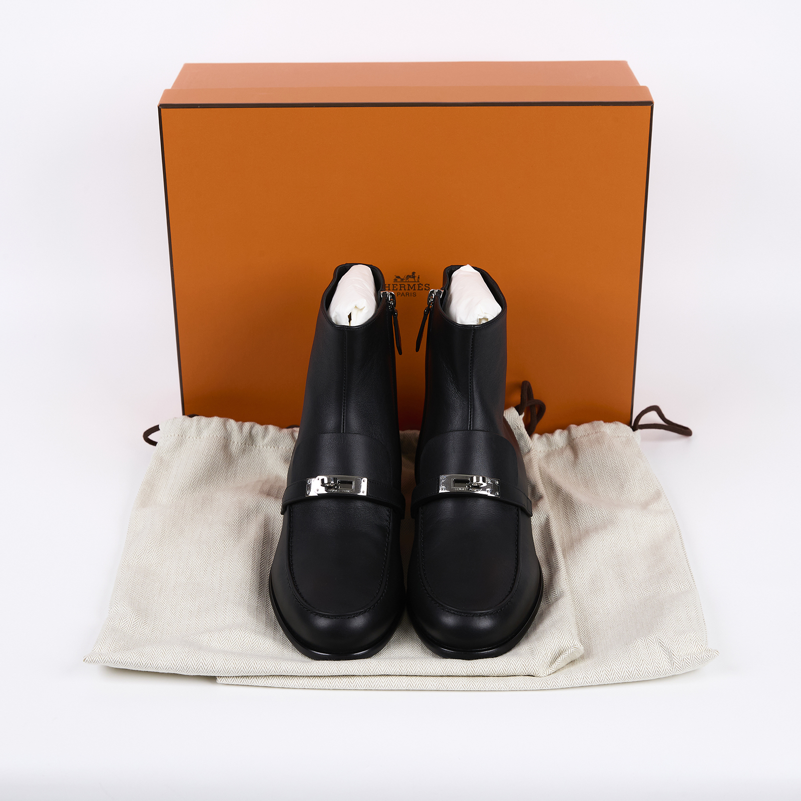 愛馬仕 Hermes Kelsy 踝靴 黑色 H251005Zv02400 /BN2251005Z2412/#40 黑Kelsy踝靴 原廠盒子/防塵袋