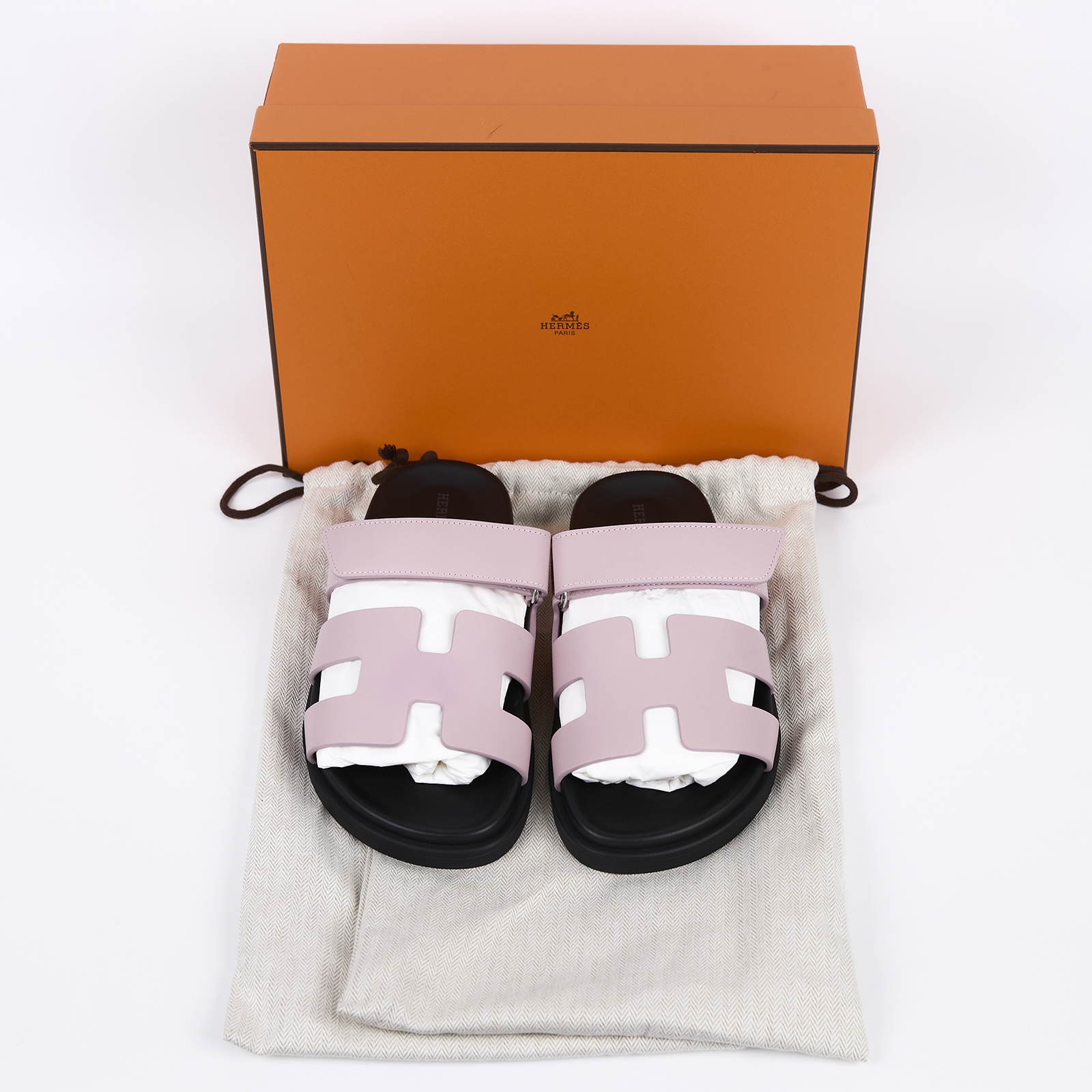 愛馬仕 Hermes Chypre 涼鞋 玫瑰粉 H222299ZCG385 /FR1 222299Z385 2407/#38.5  原廠盒子/防塵袋/購買證明影本