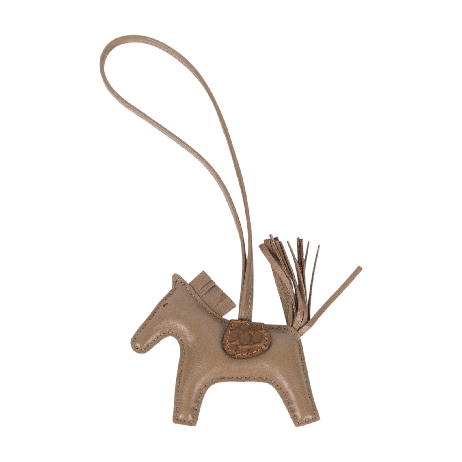 愛馬仕 Hermes Rodeo PM 飛馬 吊飾 H082340CABD /□ W刻咖拚□鱷魚小馬 PM 原廠盒子/稀有皮革證書