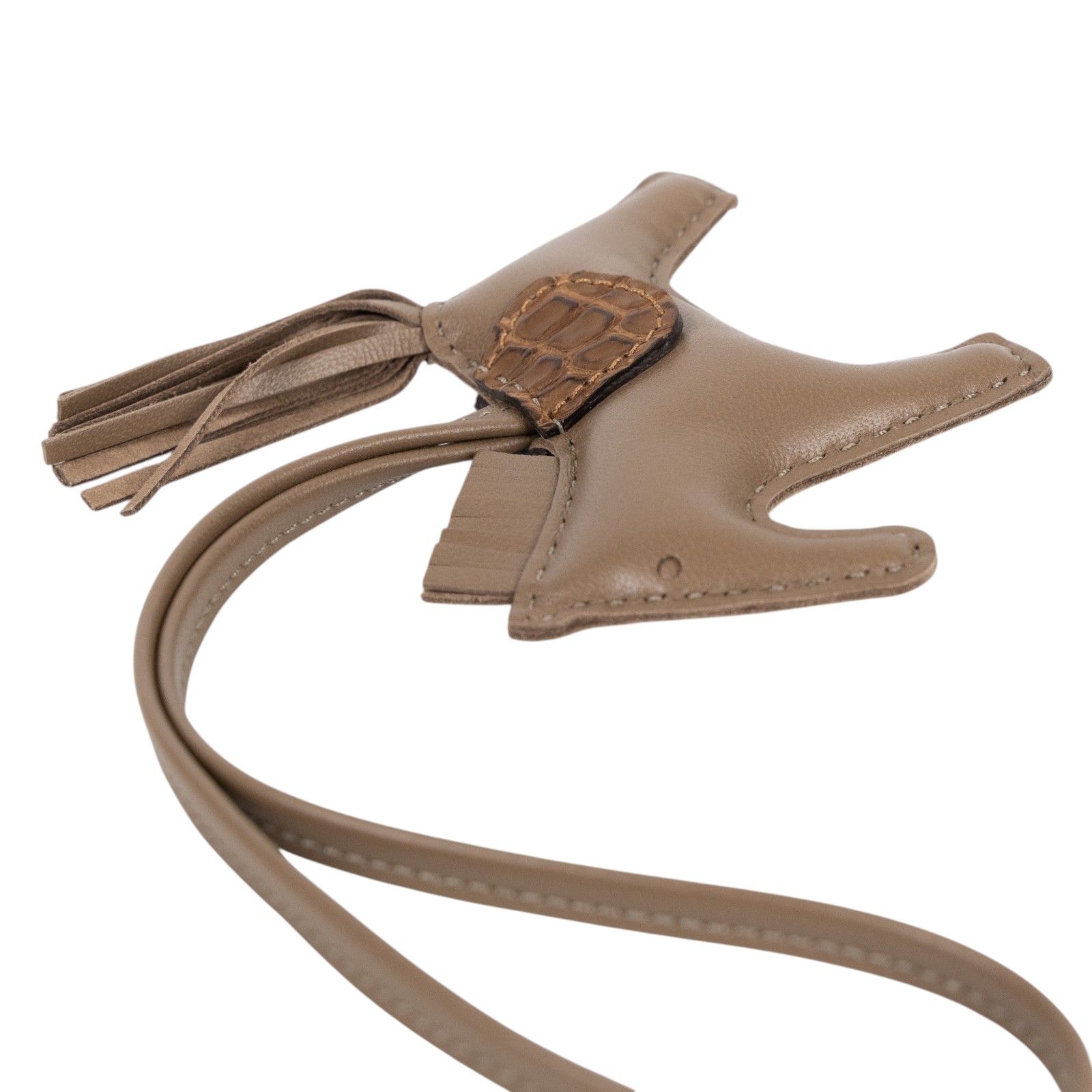 愛馬仕 Hermes Rodeo PM 飛馬 吊飾 H082340CABD /□ W刻咖拚□鱷魚小馬 PM 原廠盒子/稀有皮革證書