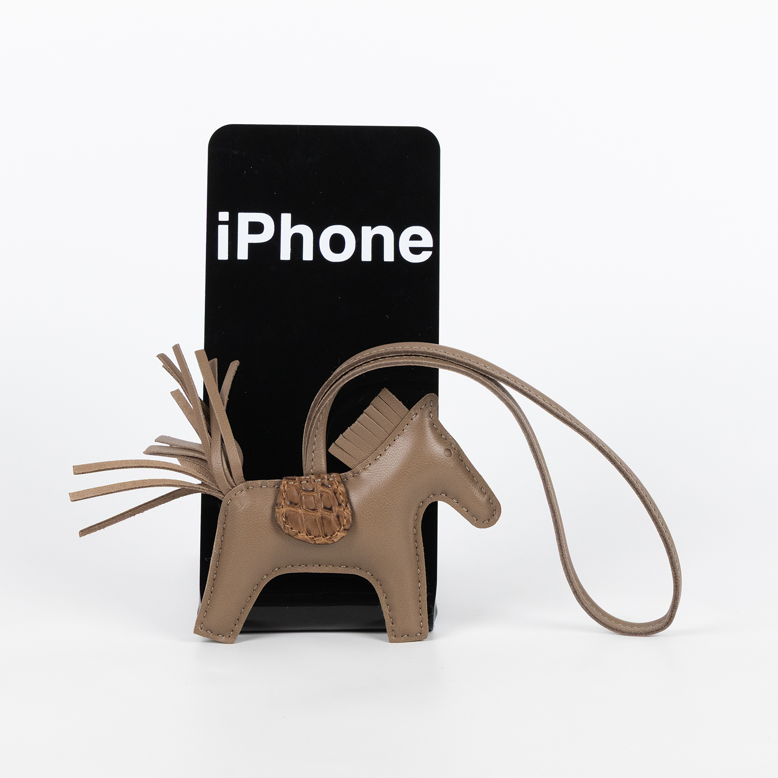 愛馬仕 Hermes Rodeo PM 飛馬 吊飾 H082340CABD /□ W刻咖拚□鱷魚小馬 PM 原廠盒子/稀有皮革證書