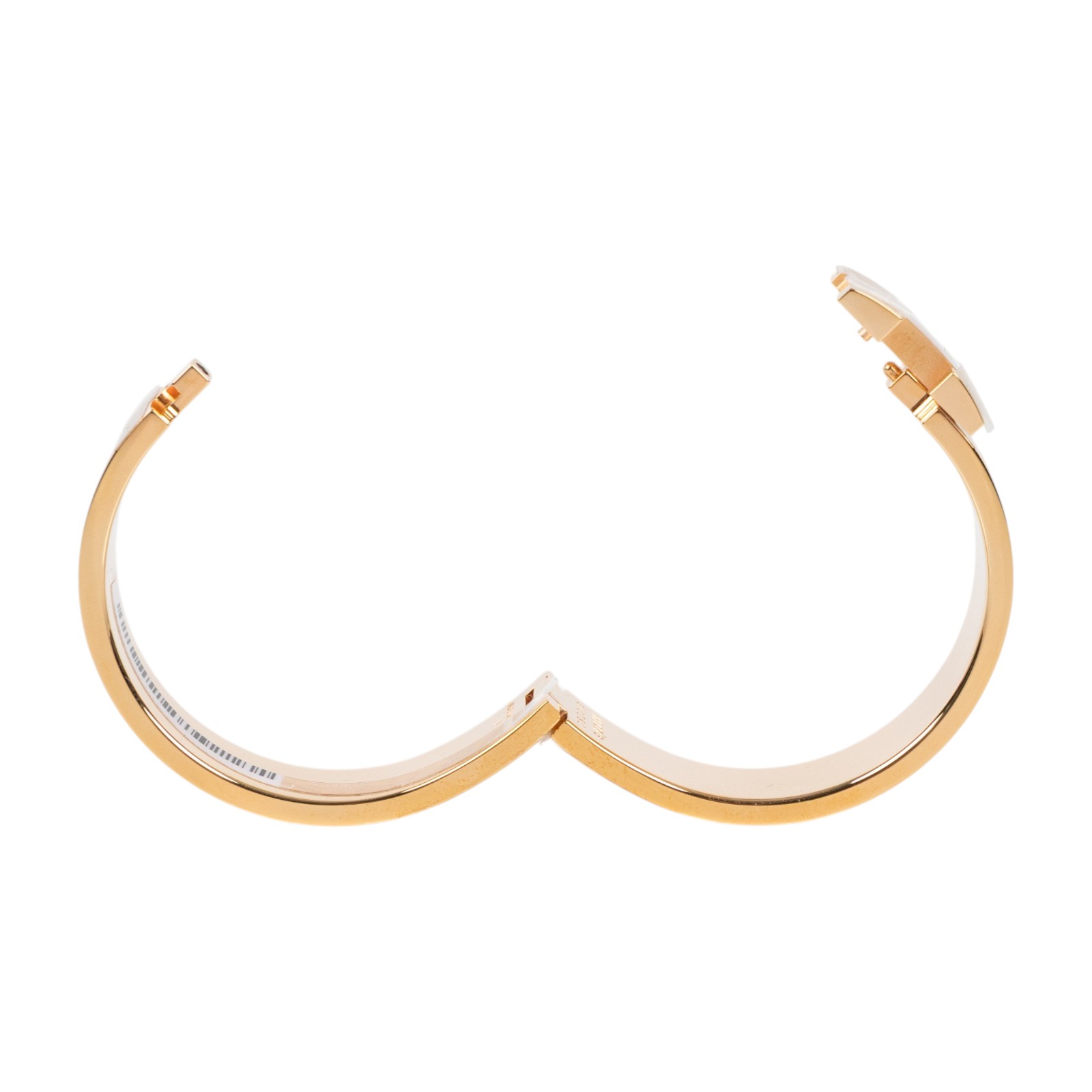 愛馬仕 Hermes Clic H PM 手環 奶油色 H700001FO85PM /ST0292 玫瑰金扣奶油白CLIC H手環 原廠盒子/防塵袋