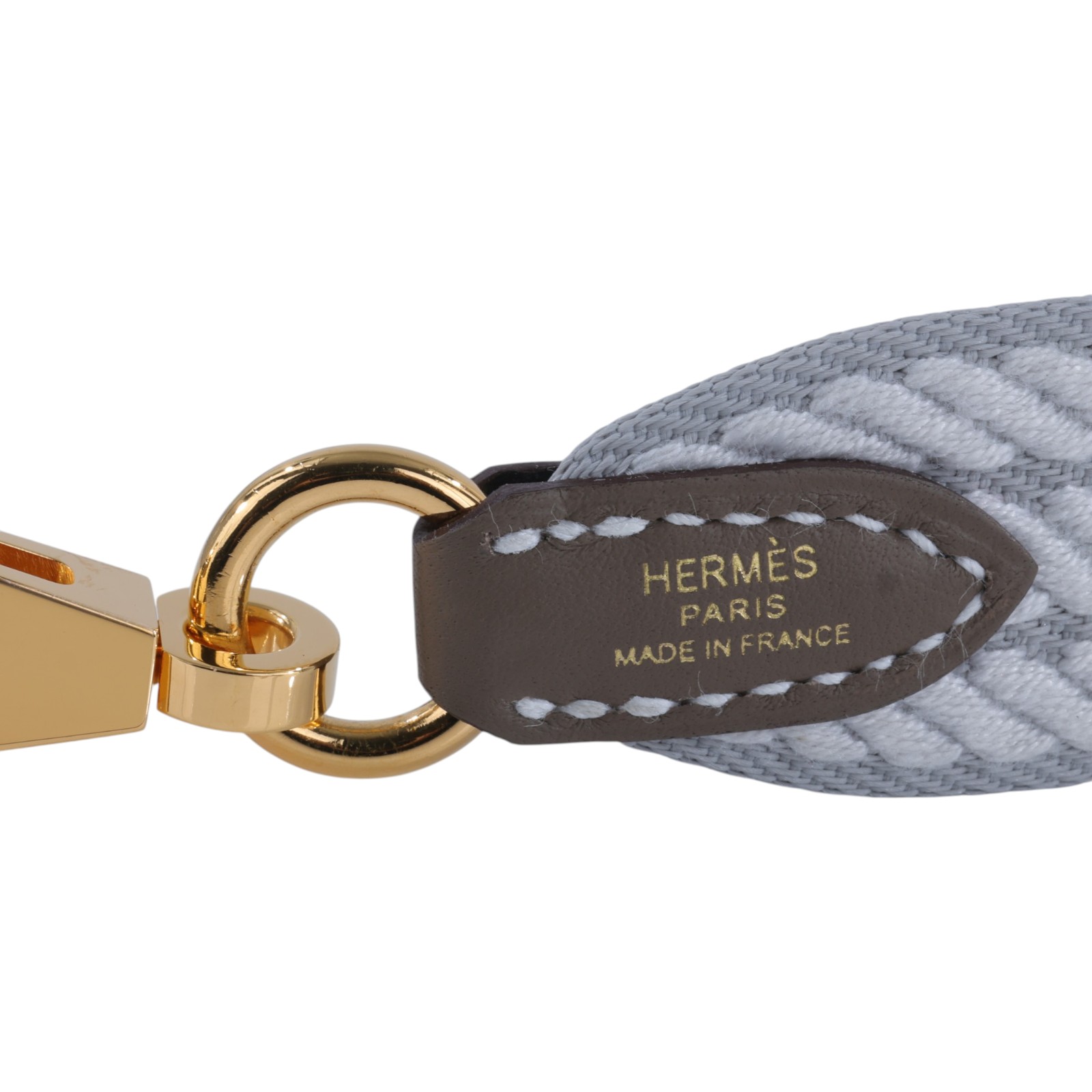 愛馬仕 Hermes Sangle Cordage 25 mm 肩帶 冰川藍 珍珠灰 大象灰 H085711CCAH105 KSA  原廠盒子/防塵袋