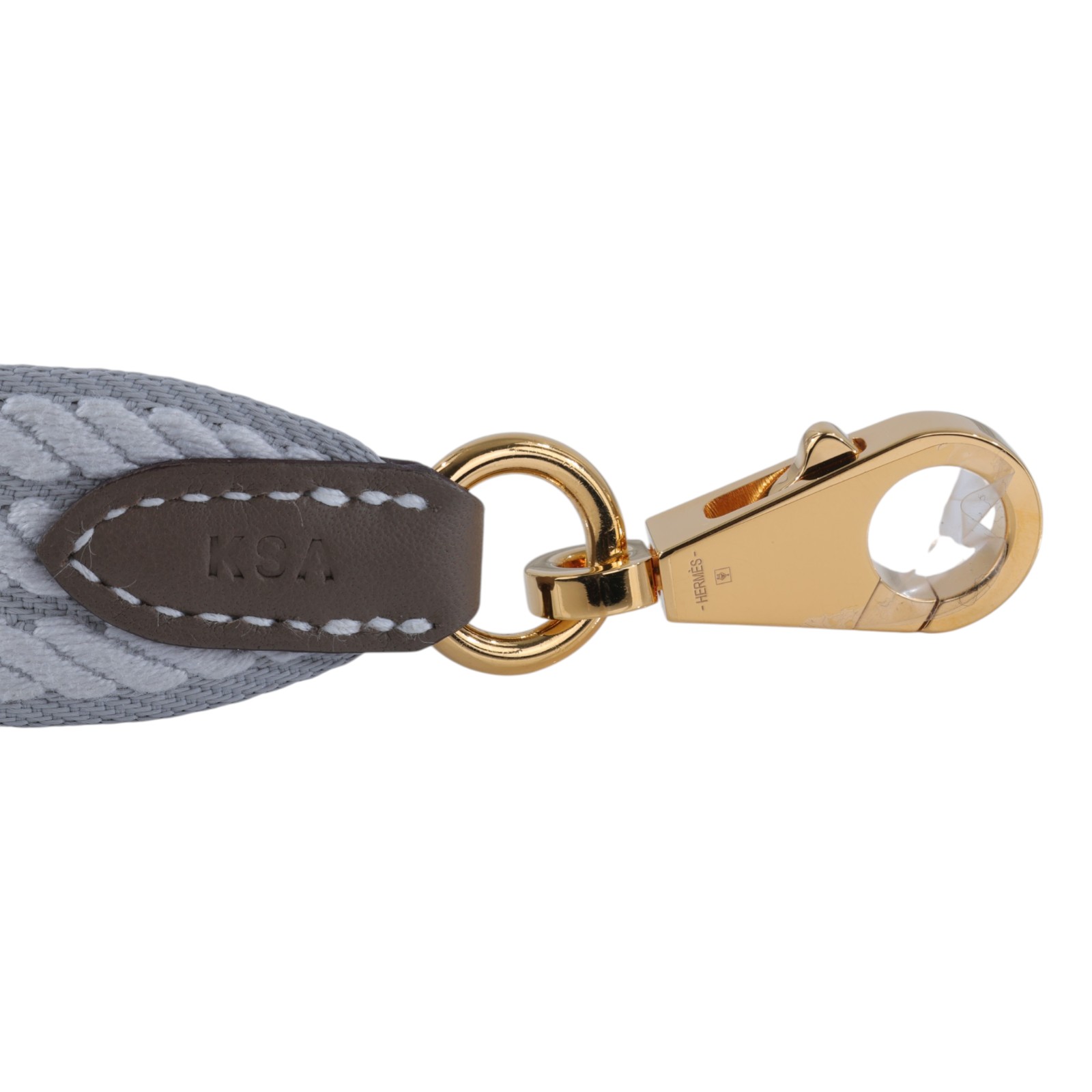 愛馬仕 Hermes Sangle Cordage 25 mm 肩帶 冰川藍 珍珠灰 大象灰 H085711CCAH105 KSA  原廠盒子/防塵袋