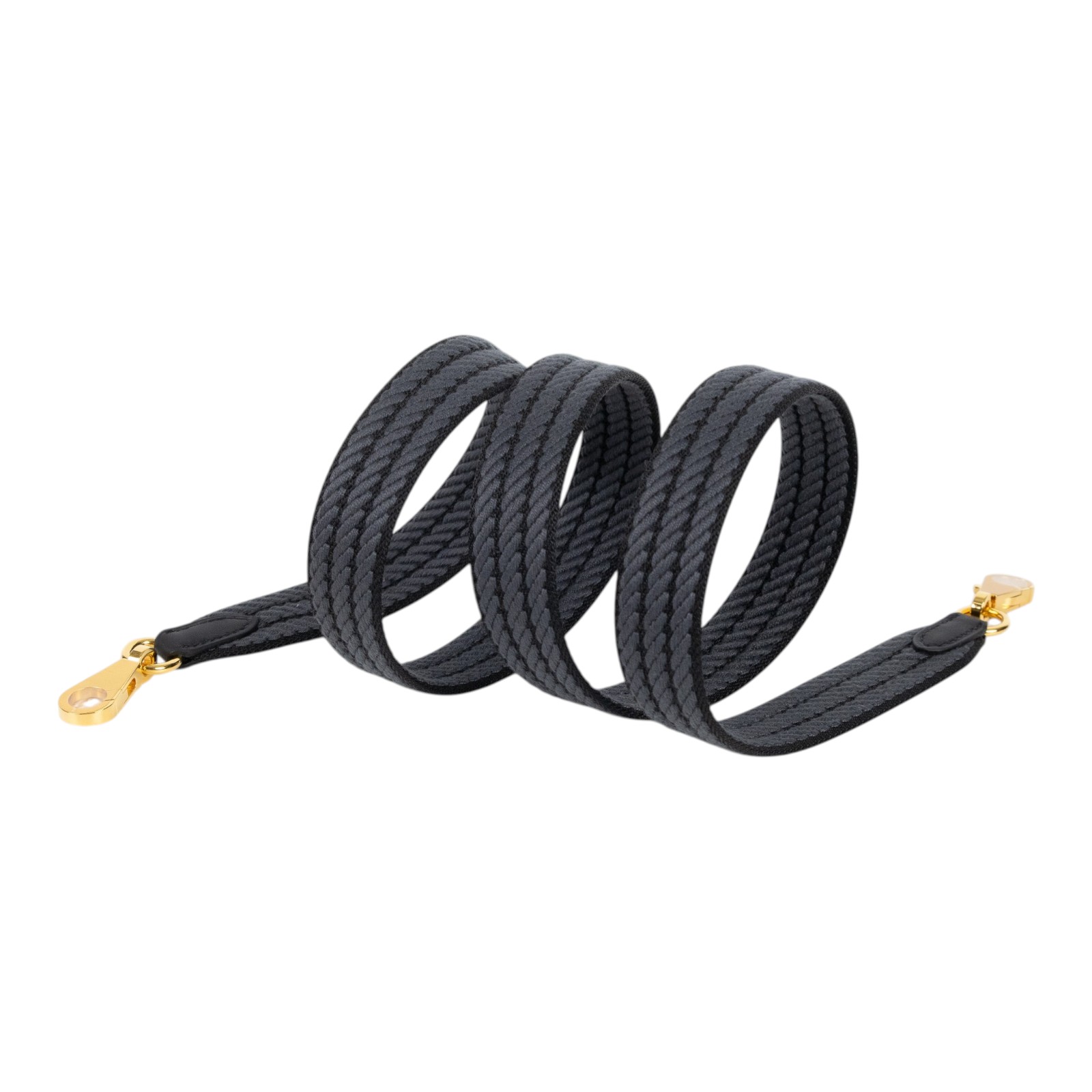 愛馬仕 Hermes Sangle Cordage 25 mm 肩帶 黑色 霧霾灰 H085711CCAE105 KSA K刻黑灰編織背帶 原廠盒子/防塵袋