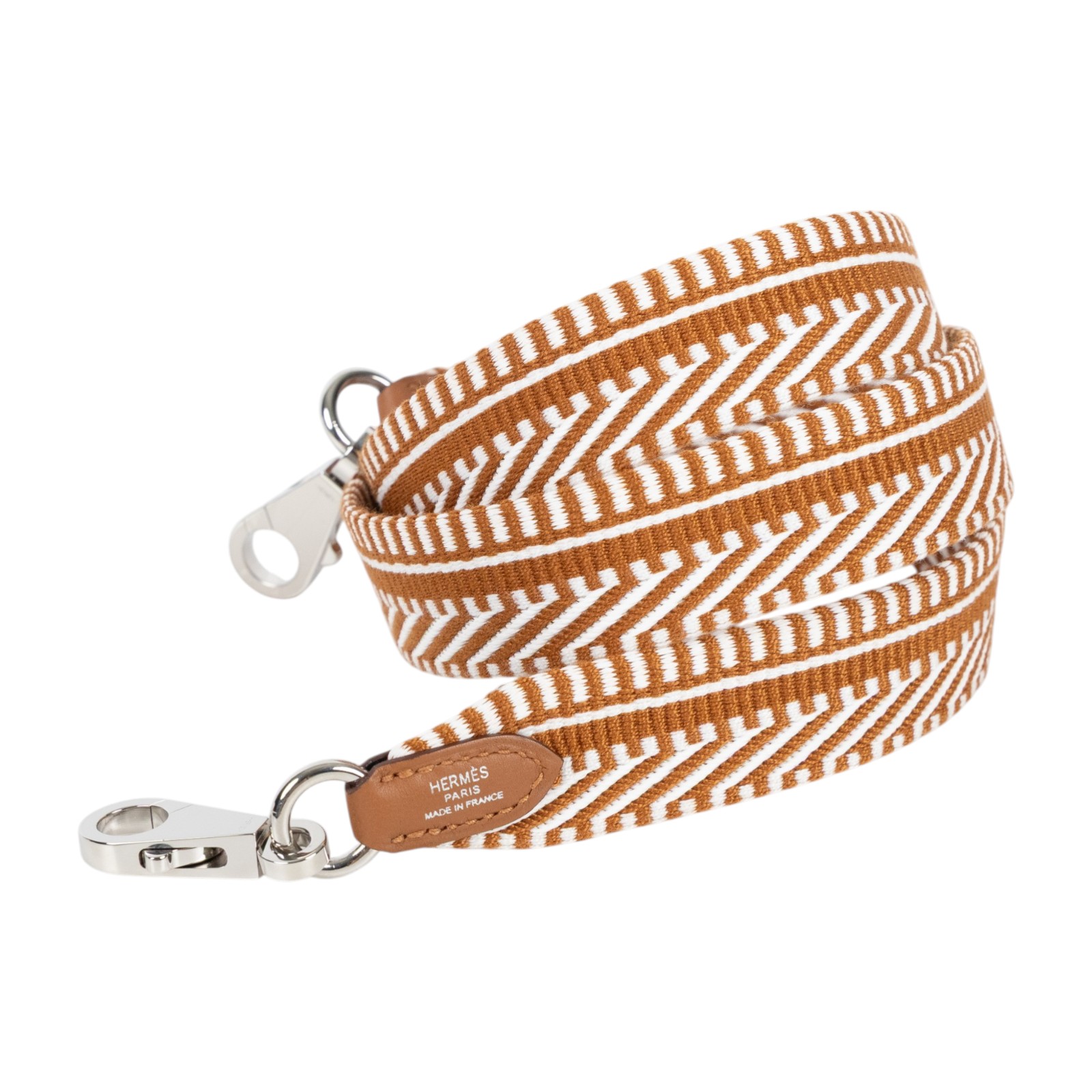 愛馬仕 Hermes Sangle Cavale 25 mm 肩帶 淺米色 米色 金棕色 H073650CKAA085 /WSA  原廠盒子/防塵袋/購買證明影本